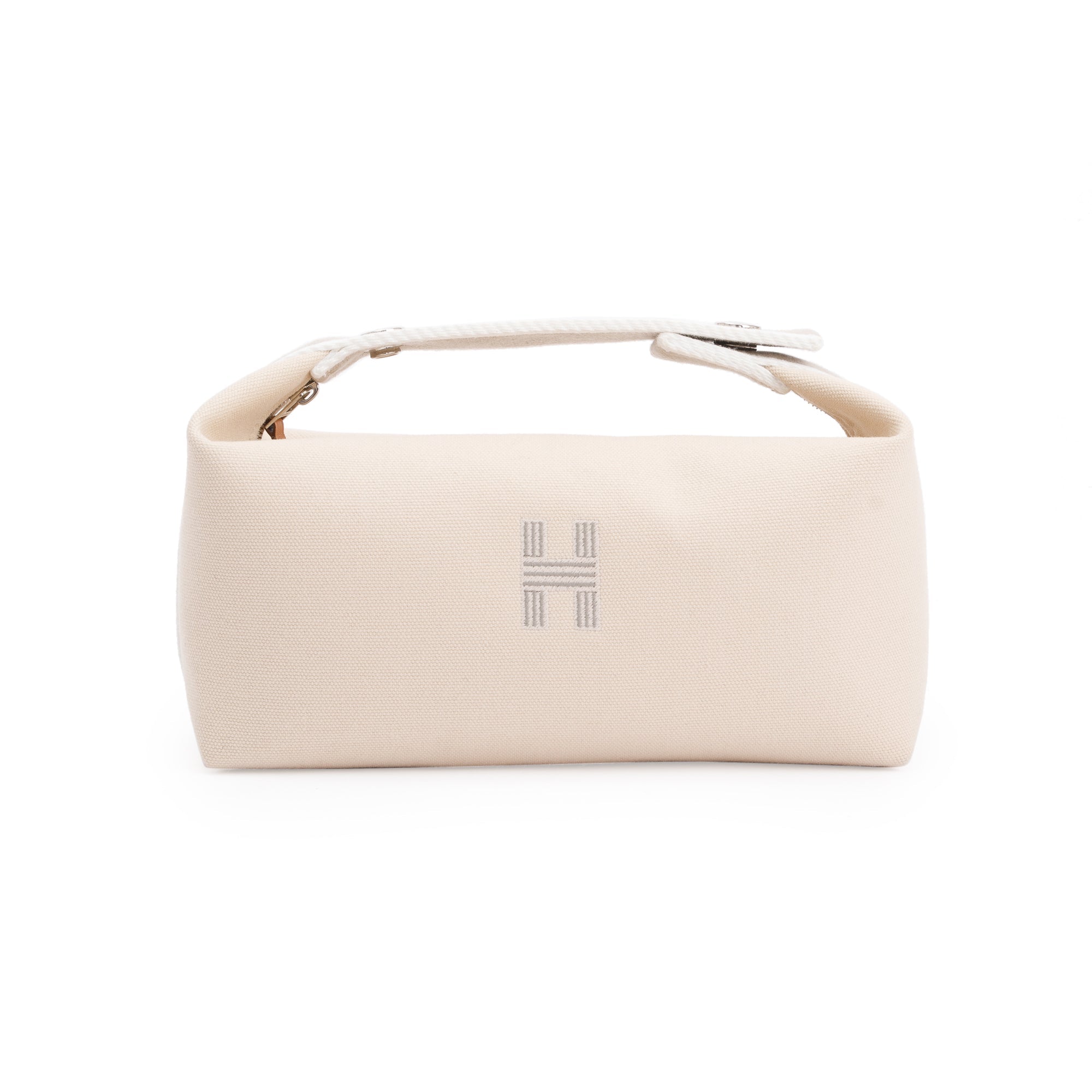 Hermes Small Neutral Toile Bride-A-Brac Case