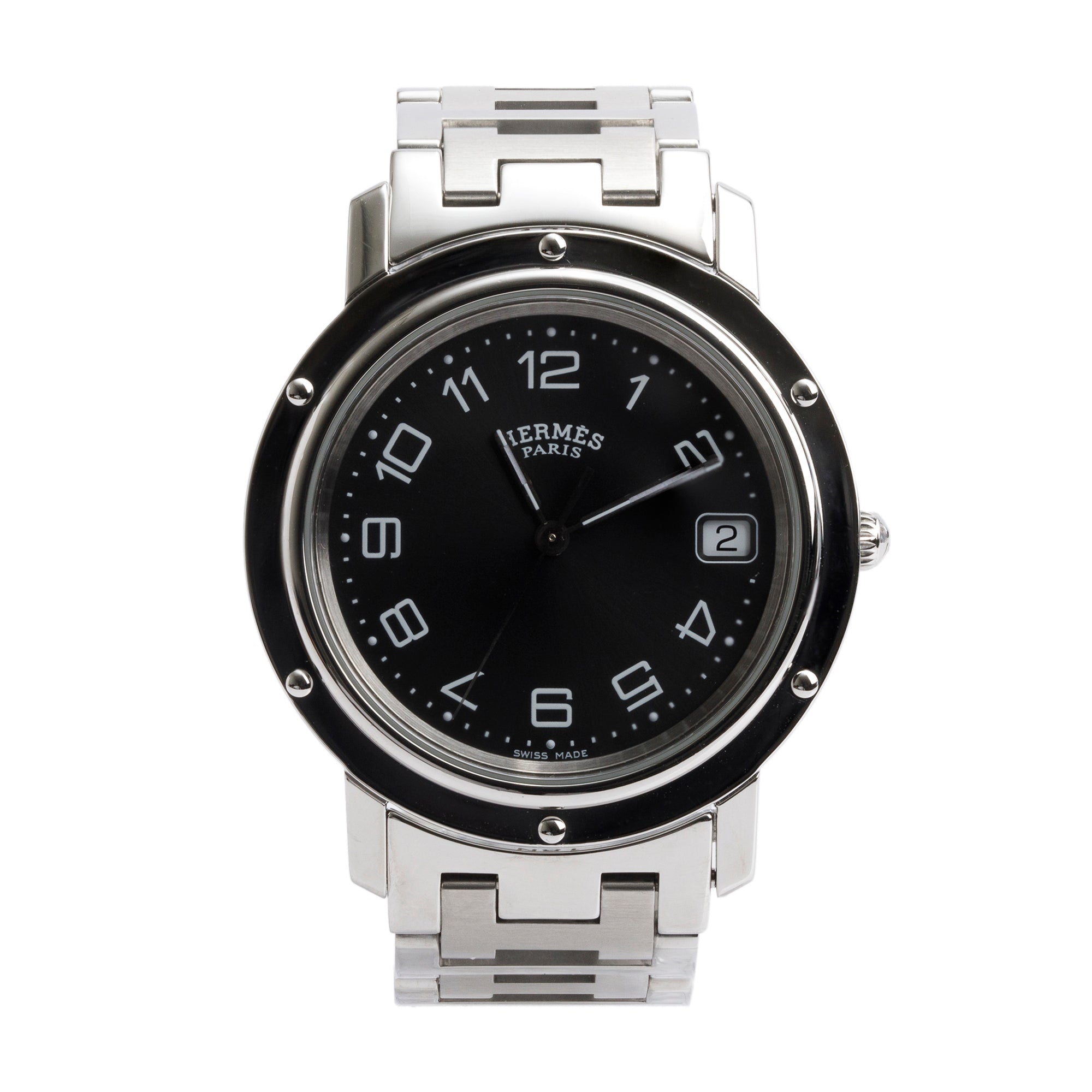 Hermes Stainless Steel 36 MM Clipper Watch