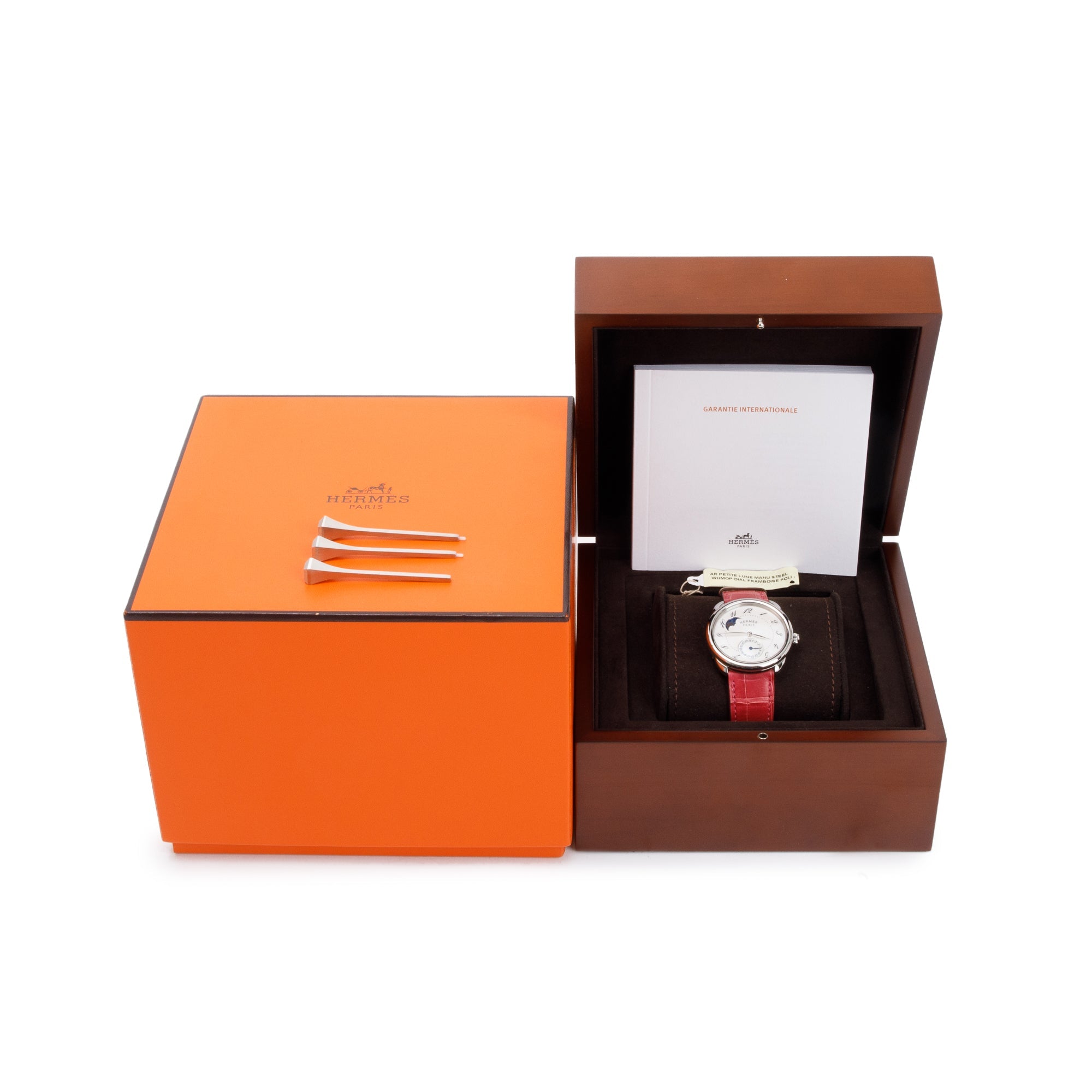 Hermes Stainless Steel Arceau Petite Lune 38 MM Automatic Watch w/ Box