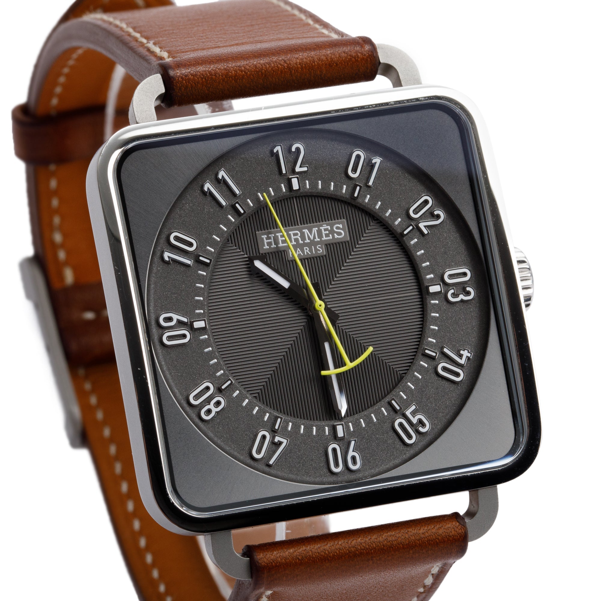 Hermes Stainless Steel Carre H 38 MM Automatic Watch