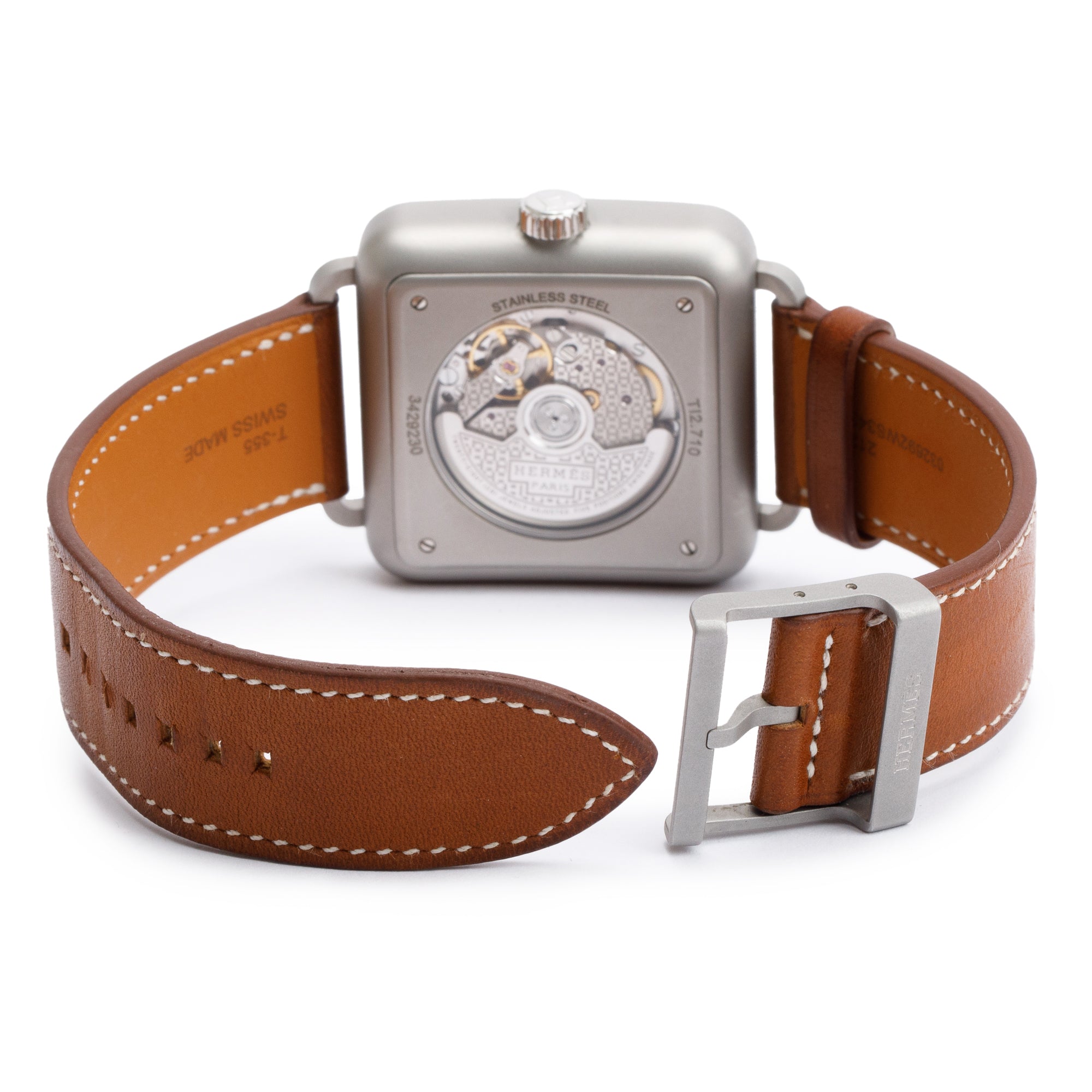 Hermes Stainless Steel Carre H 38 MM Automatic Watch