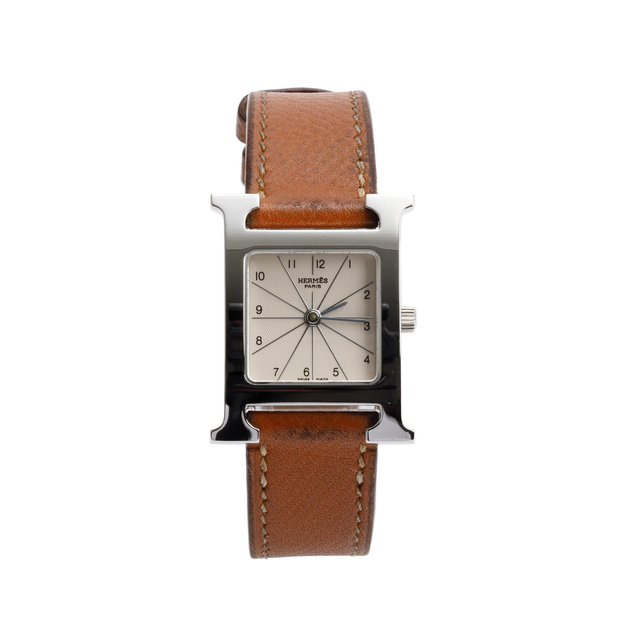 Hermes Stainless Steel Heure H Mini Model 21 MM Watch