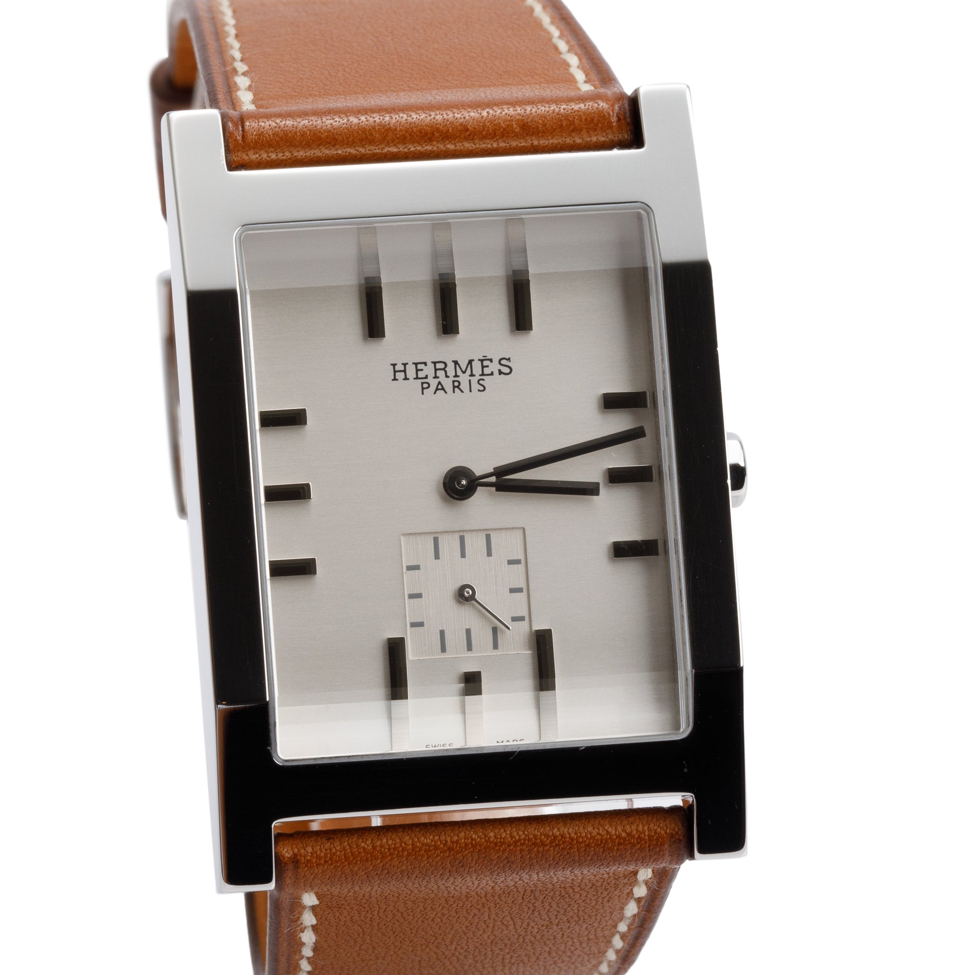 Hermes Stainless Steel Tandem 30 MM Watch w/ Box & Papers