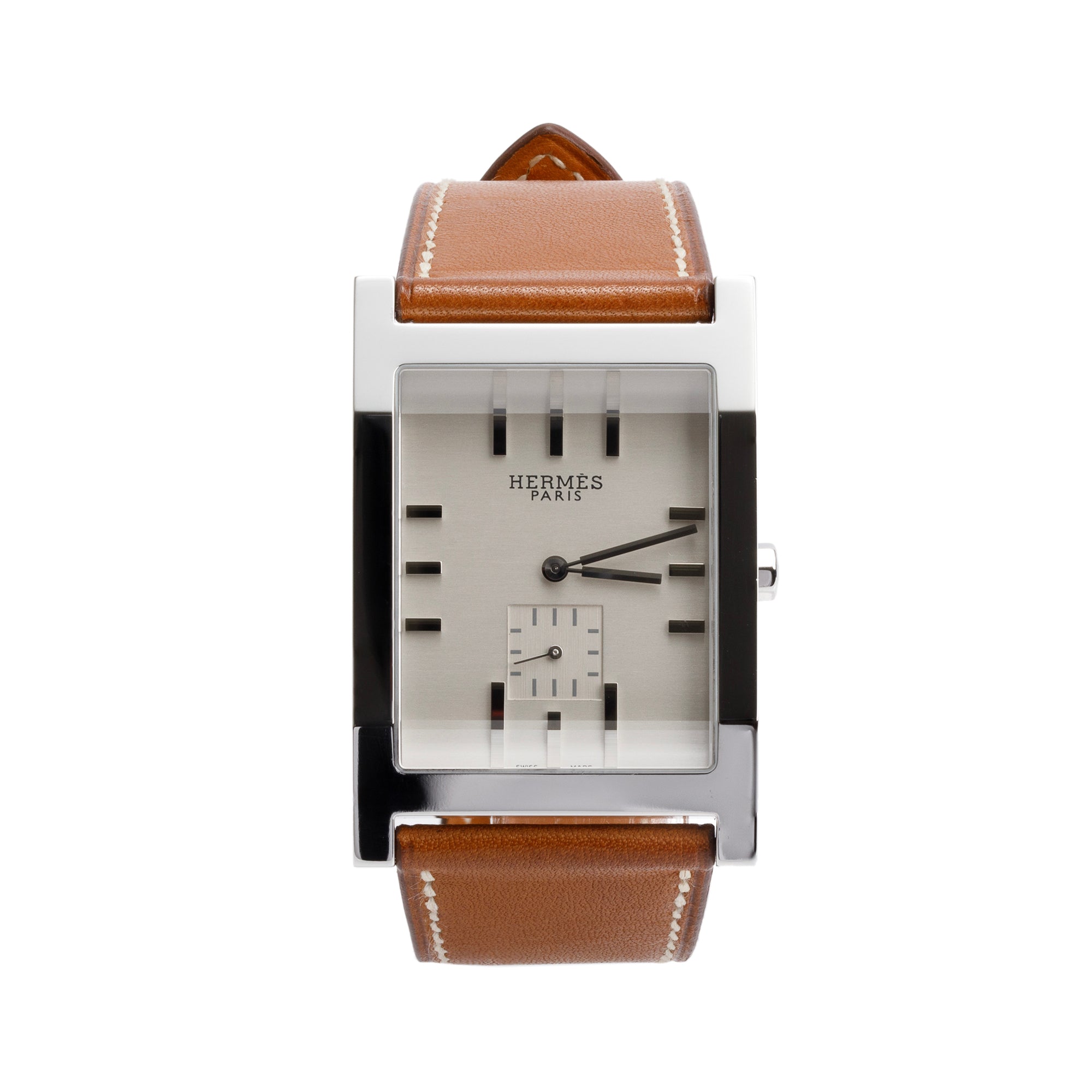 Hermes Stainless Steel Tandem 30 MM Watch w/ Box & Papers