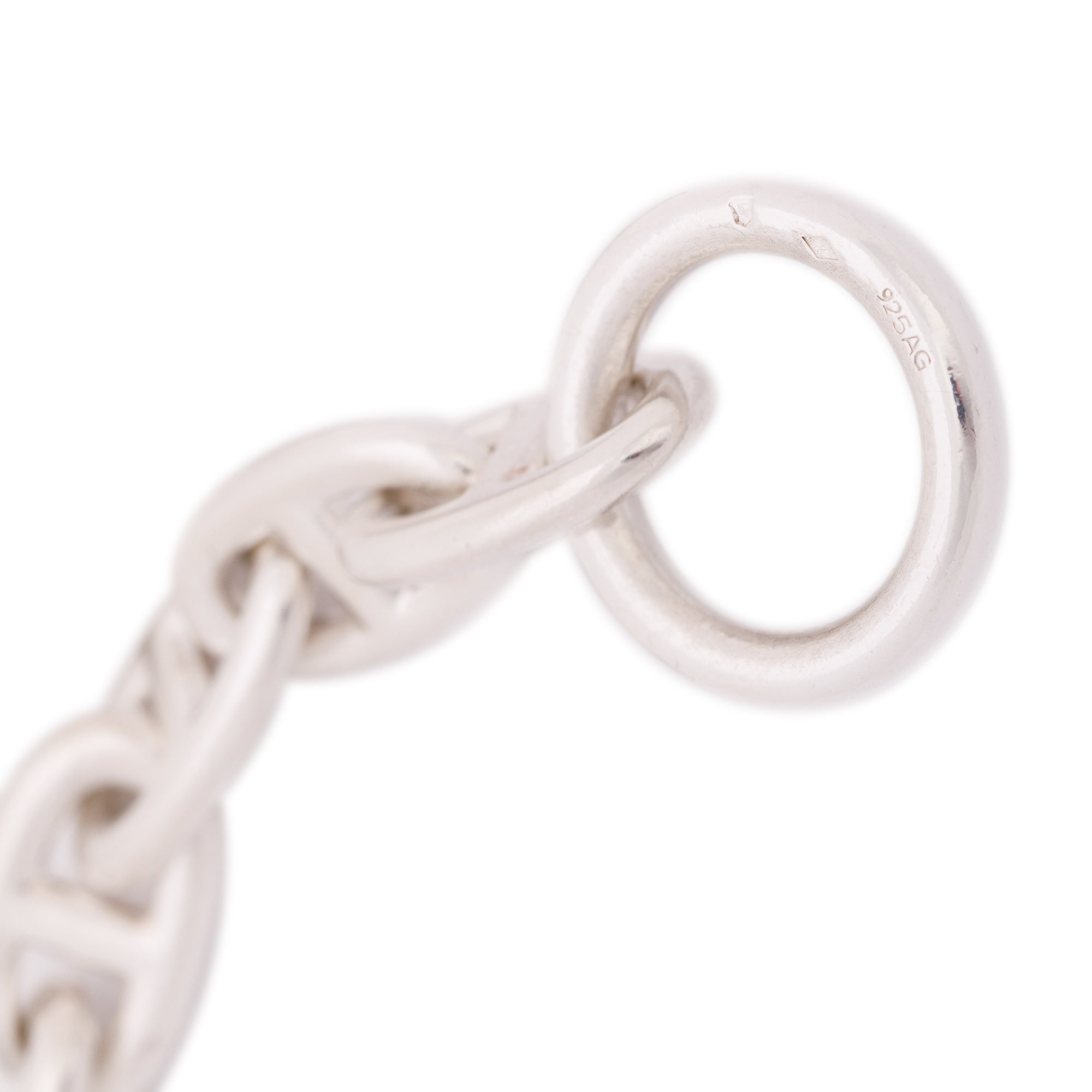 Hermes Sterling Silver Chaine D'Ancre Bracelet, Large Model w/ Box