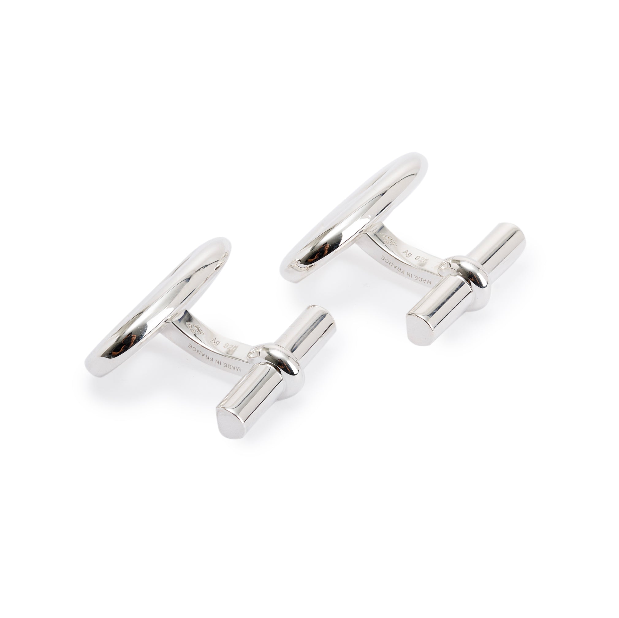 Hermes Sterling Silver Chaine D'Ancre Cufflinks w/ Box
