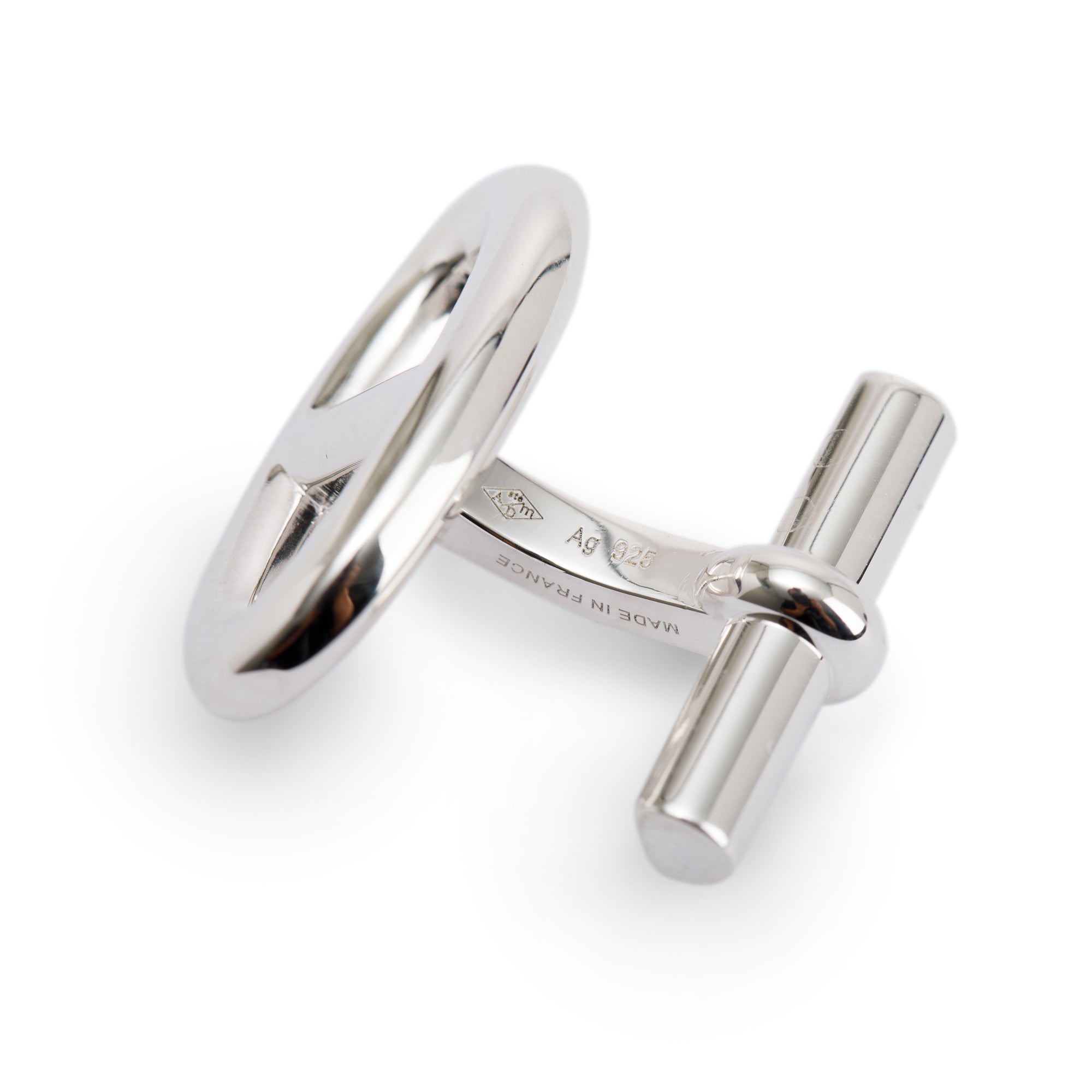 Hermes Sterling Silver Chaine D'Ancre Cufflinks w/ Box