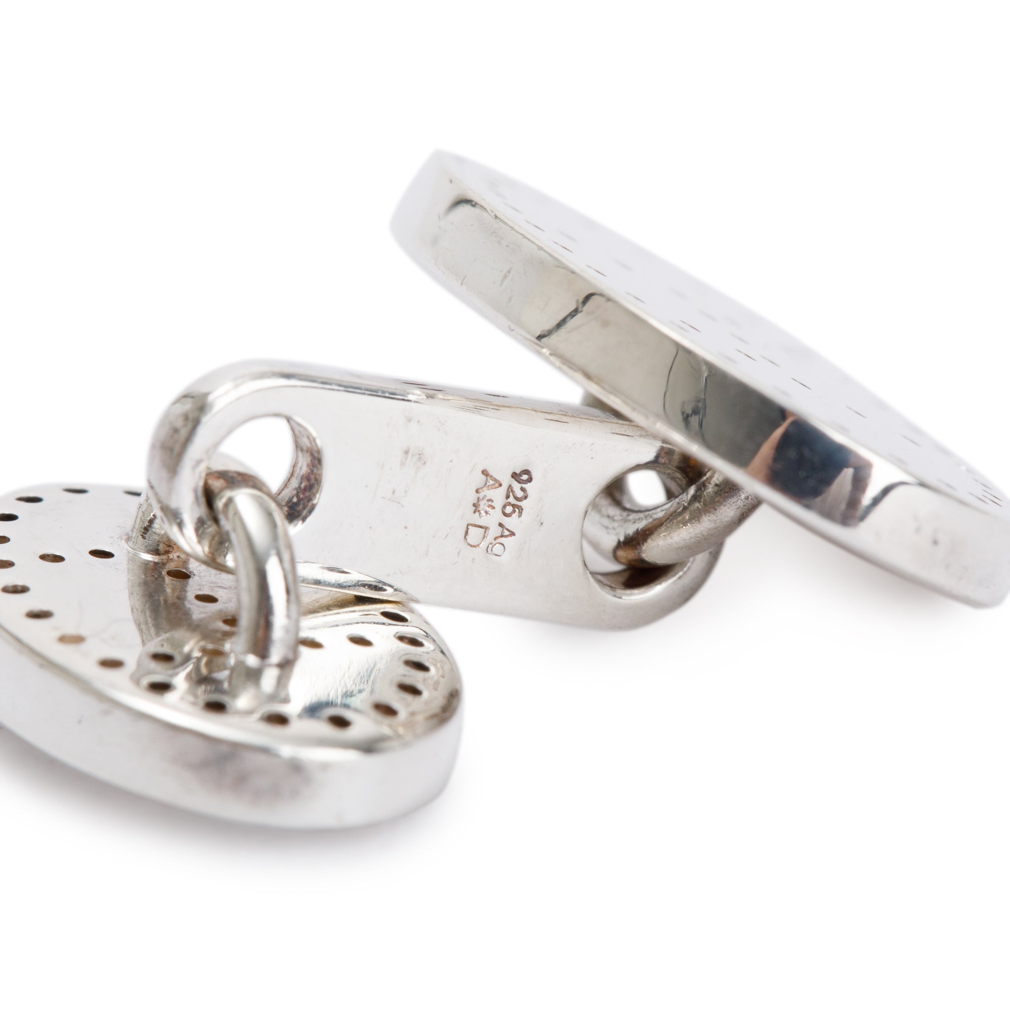 Hermes Sterling Silver Eclipse Cufflinks