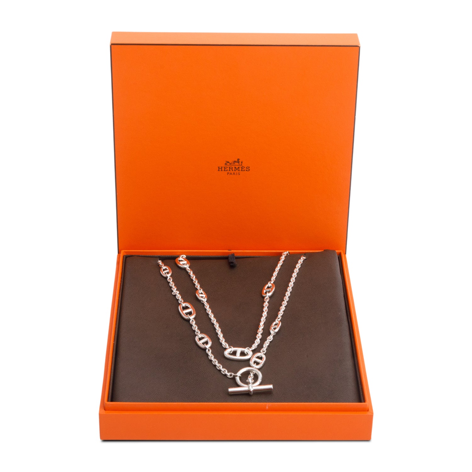Hermes Sterling Silver Farandole Long Necklace 160 w/ Box – OLIVER'S