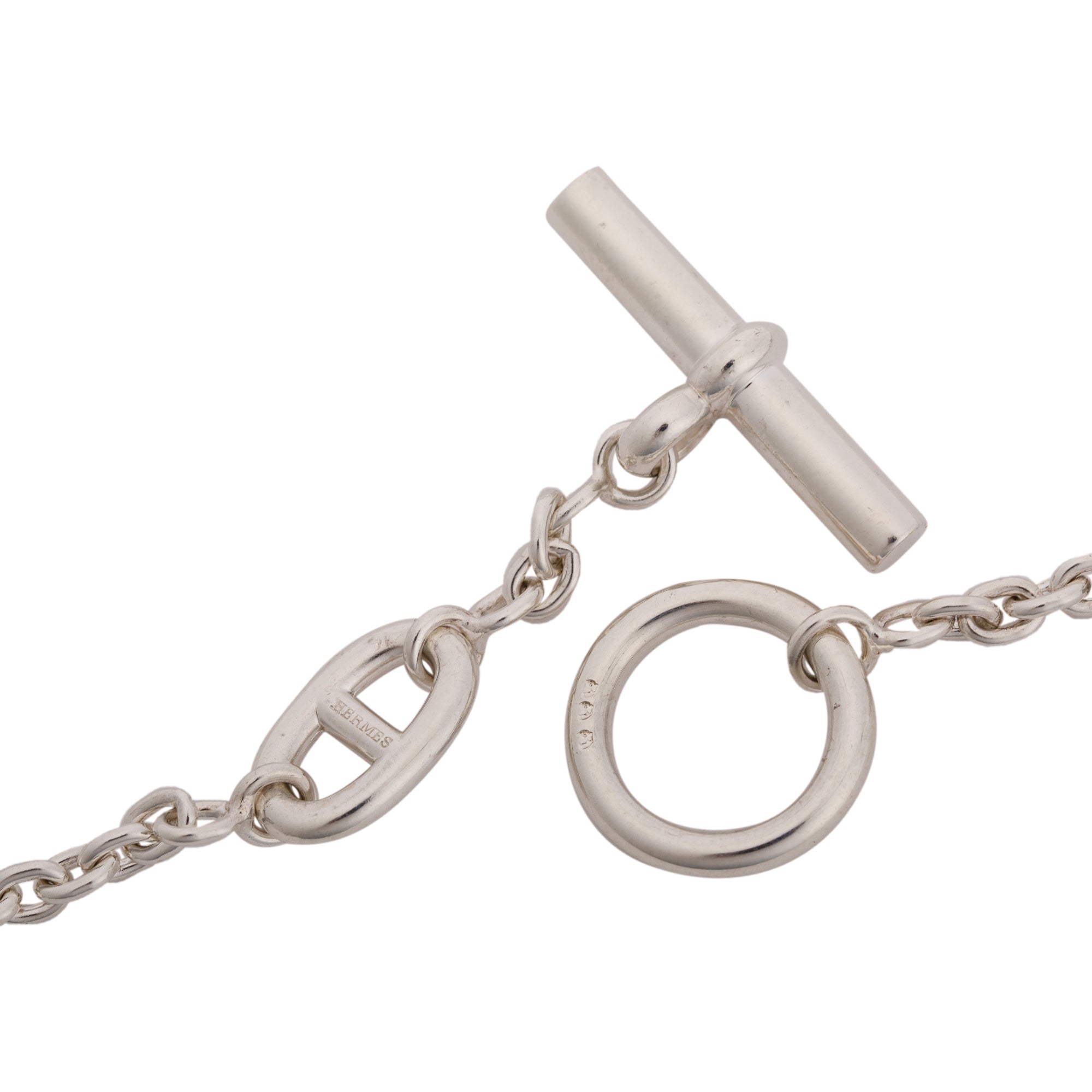 Hermes Sterling Silver Farandole Long Necklace