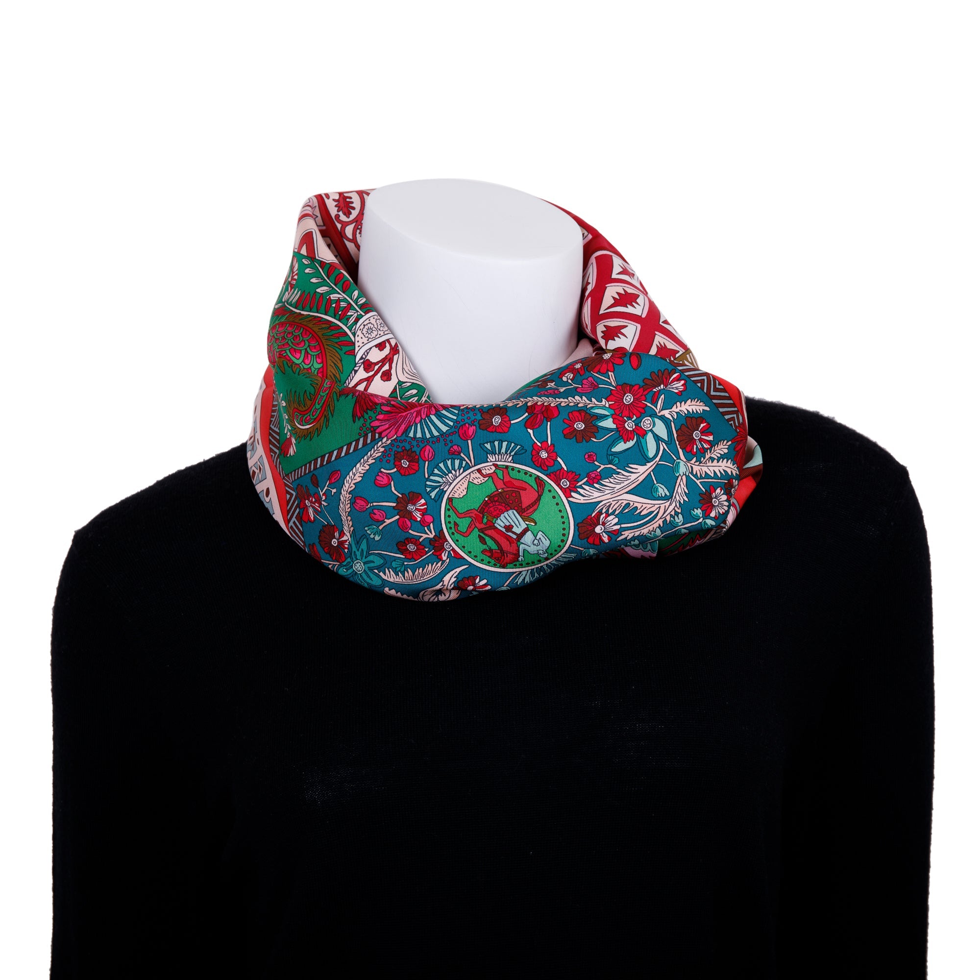 Hermes 'Tapis de Selle' Silk Scarf 90 w/ Box