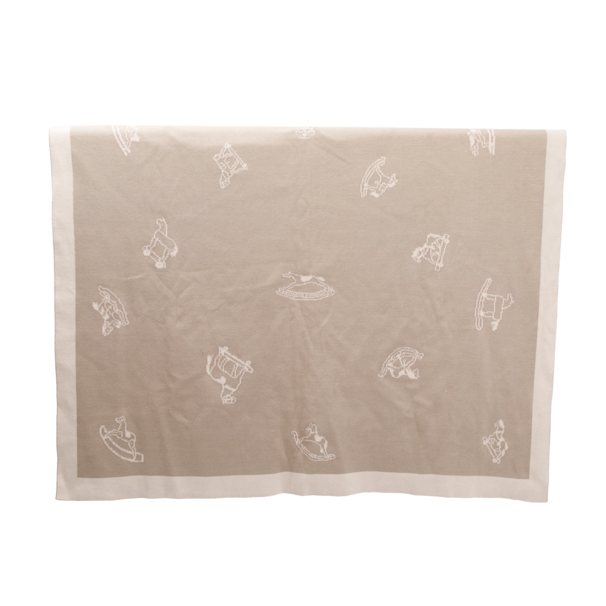 Hermes Taupe Cotton Adada Baby Blanket
