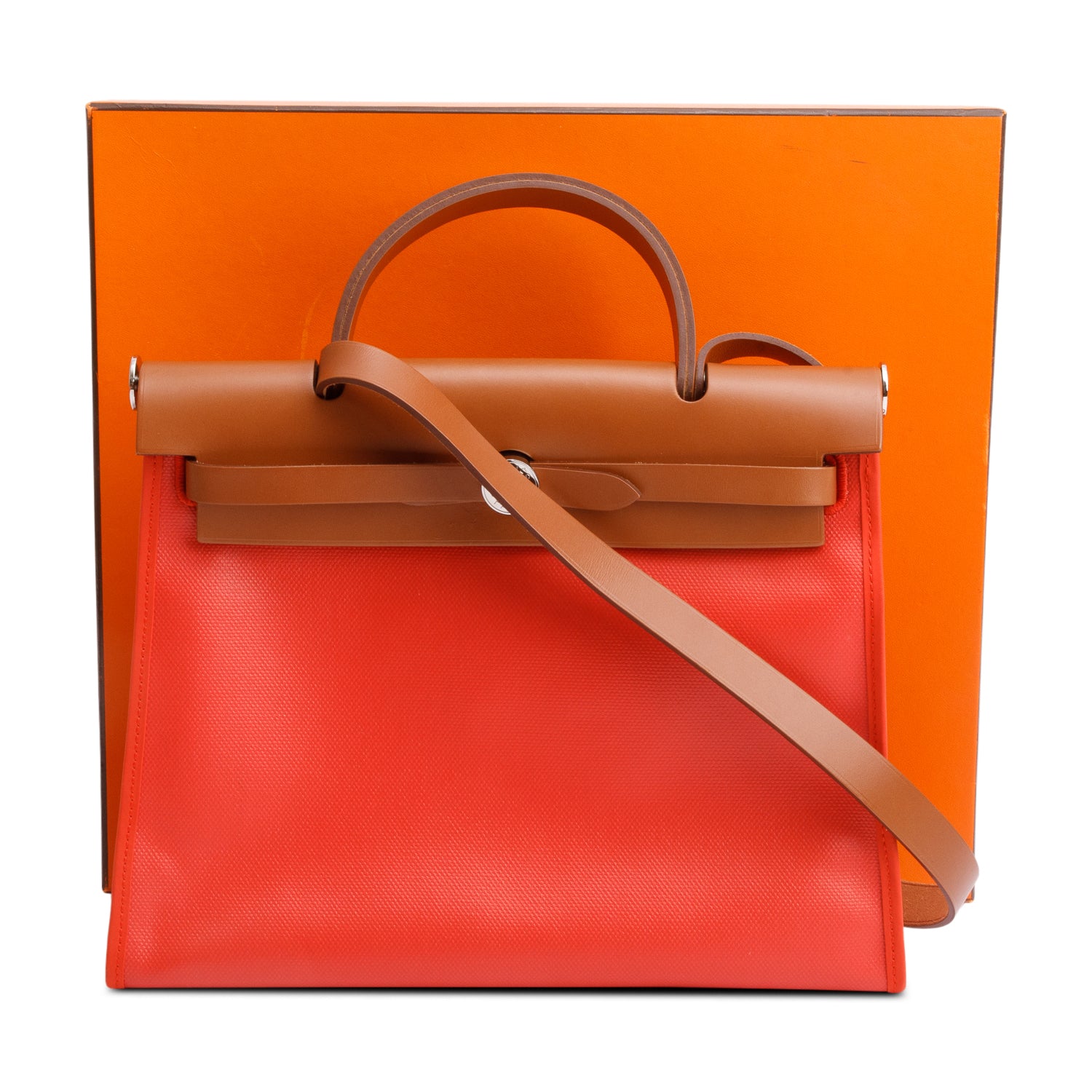 Hermes Toile H Berline Vache Hunter Herbag Zip 31 w/ Pouch & Box