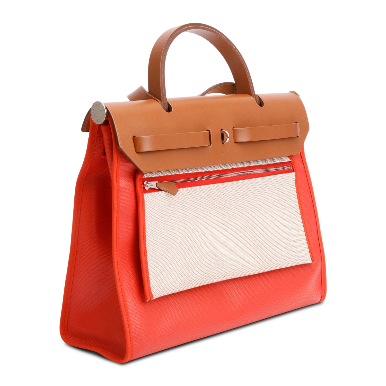 Hermes Toile H Berline Vache Hunter Herbag Zip 31 w/ Pouch & Box