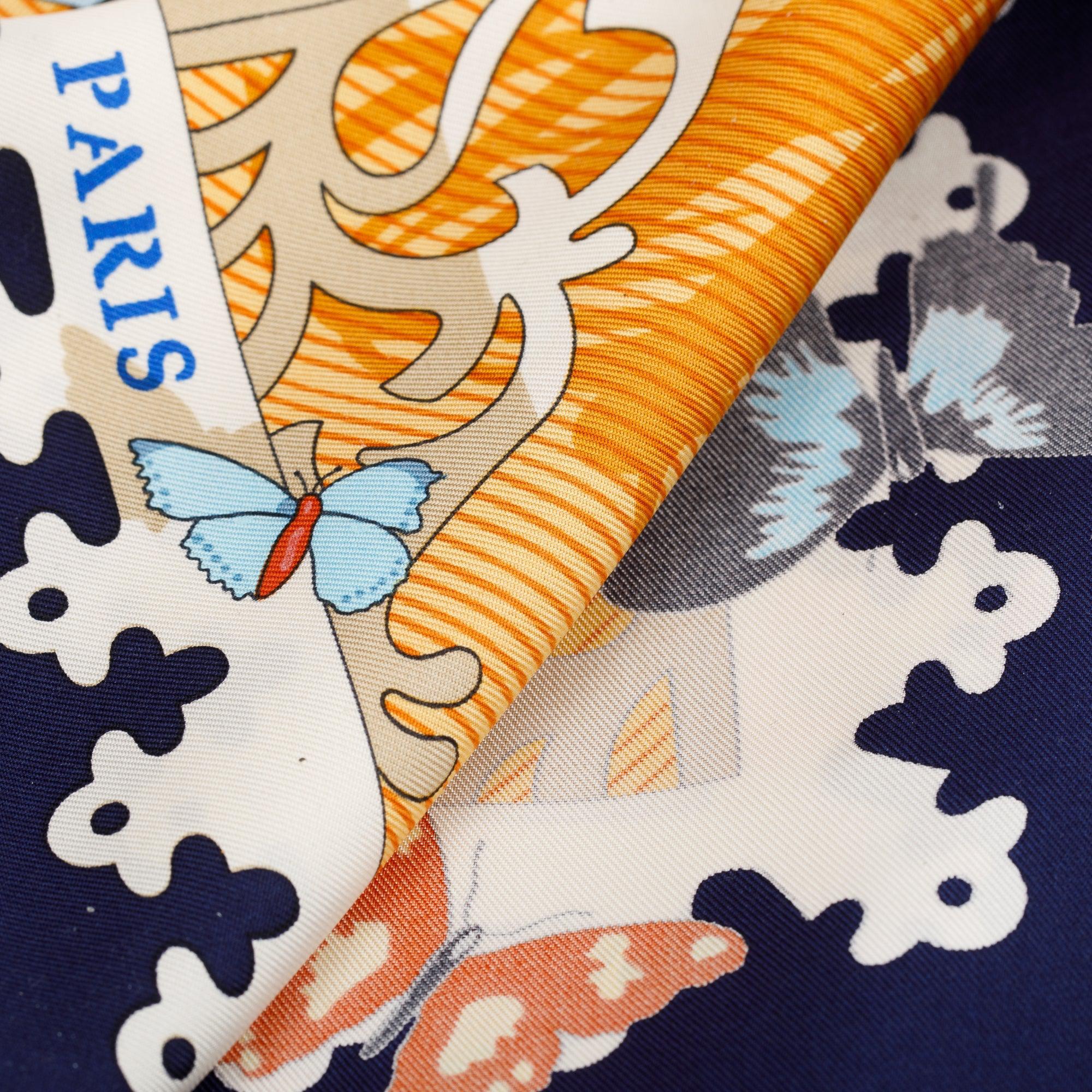 Hermes 'Varangues' Multicolour Silk Scarf 90 w/ Box