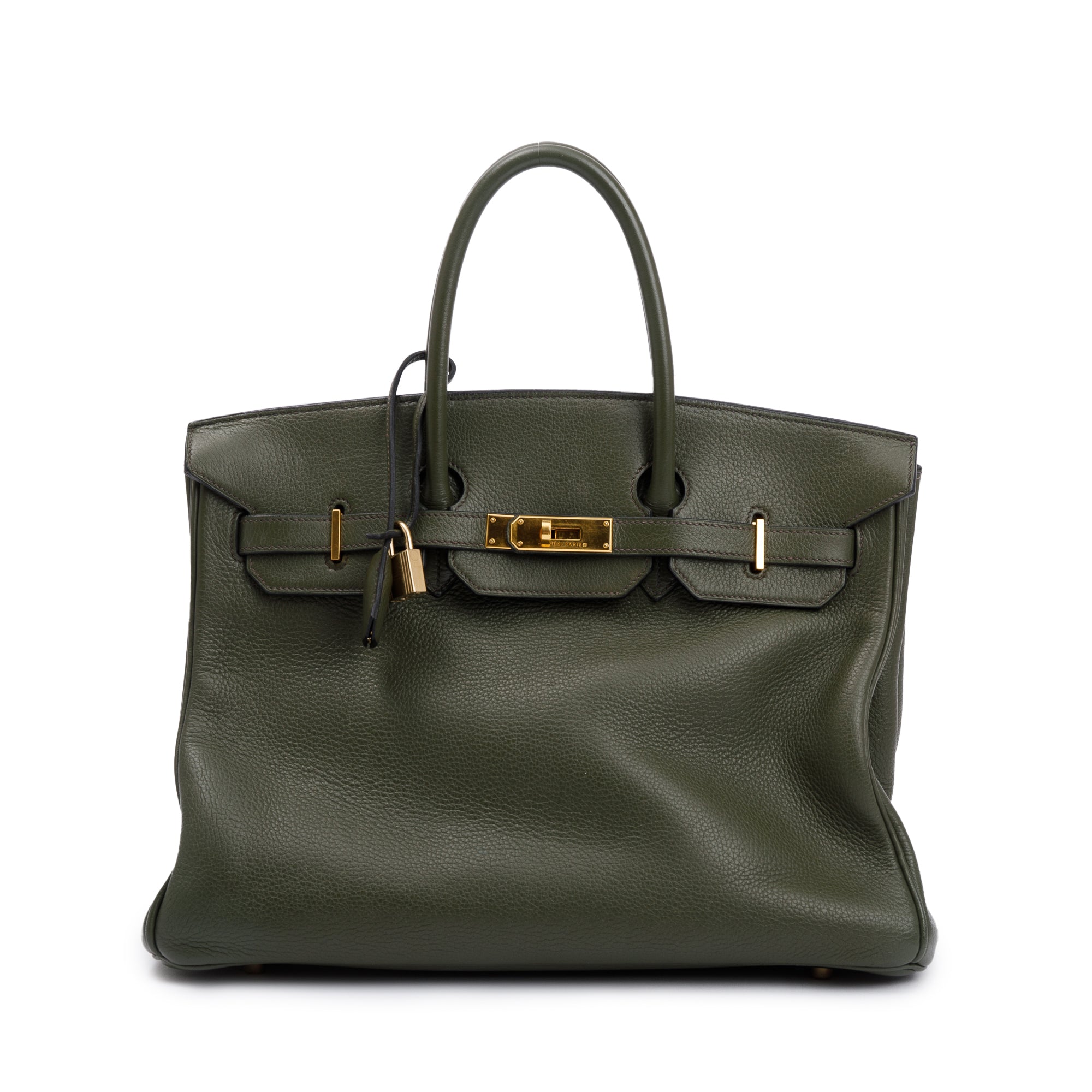 Hermes Vert De Gris Taurillon Clemence Birkin 35