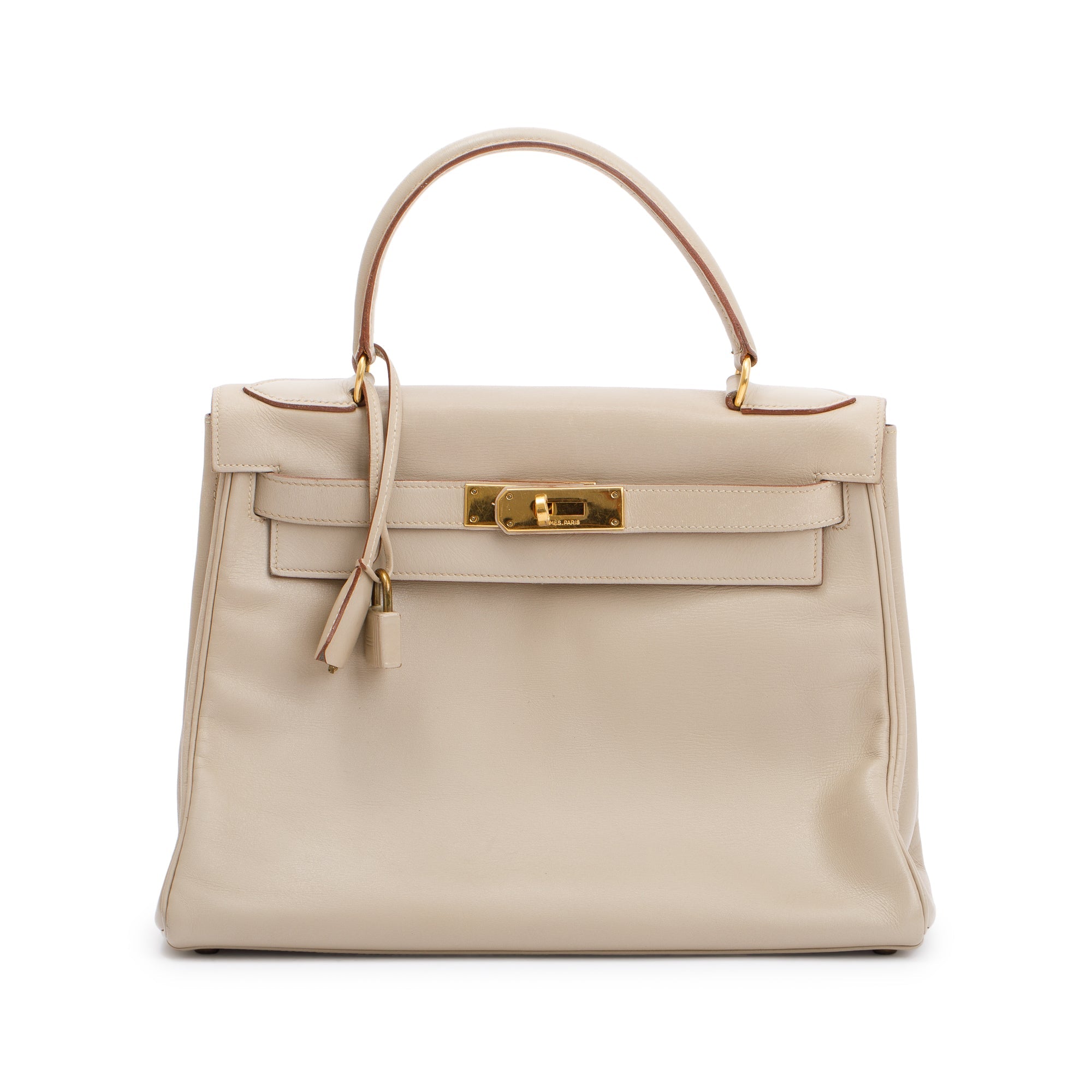 Hermes Vintage Beige Veau Box Leather Kelly Retourne 28