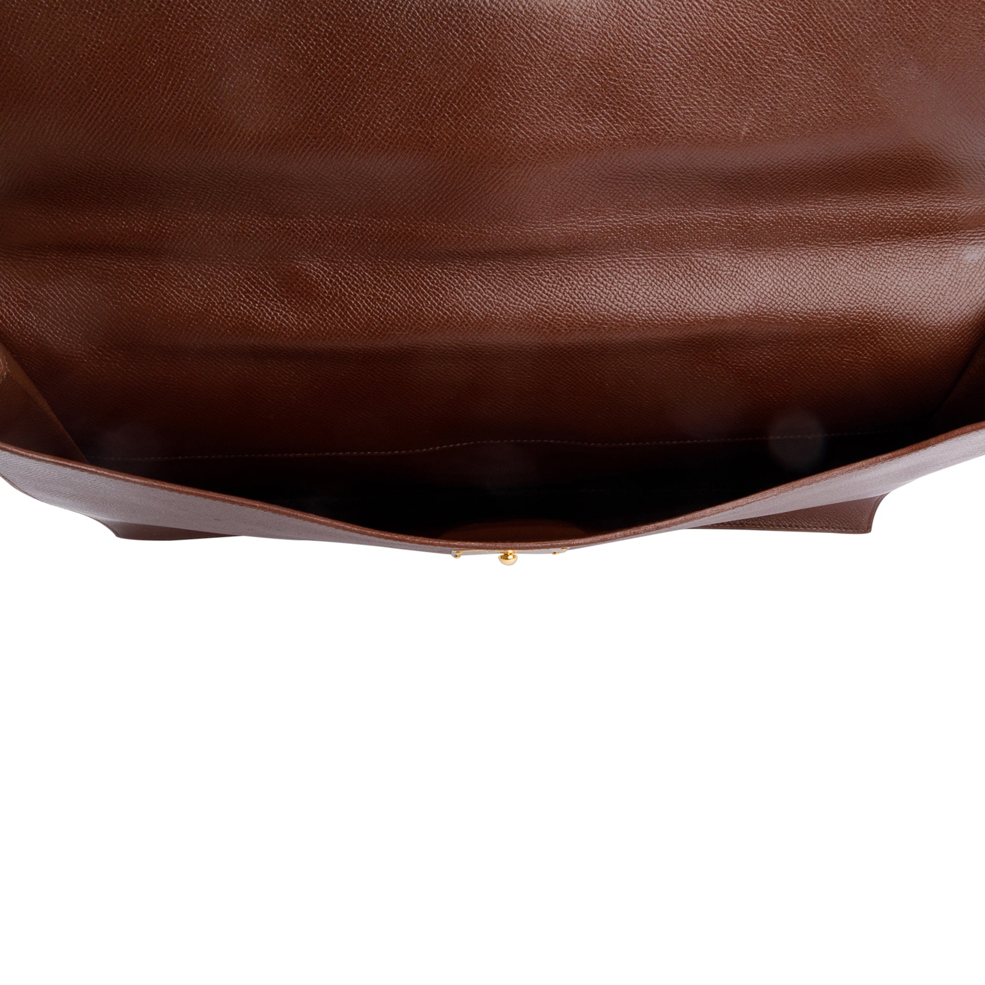 Hermes Vintage Brown Courchevel Leather Sac A Depeches Briefcase