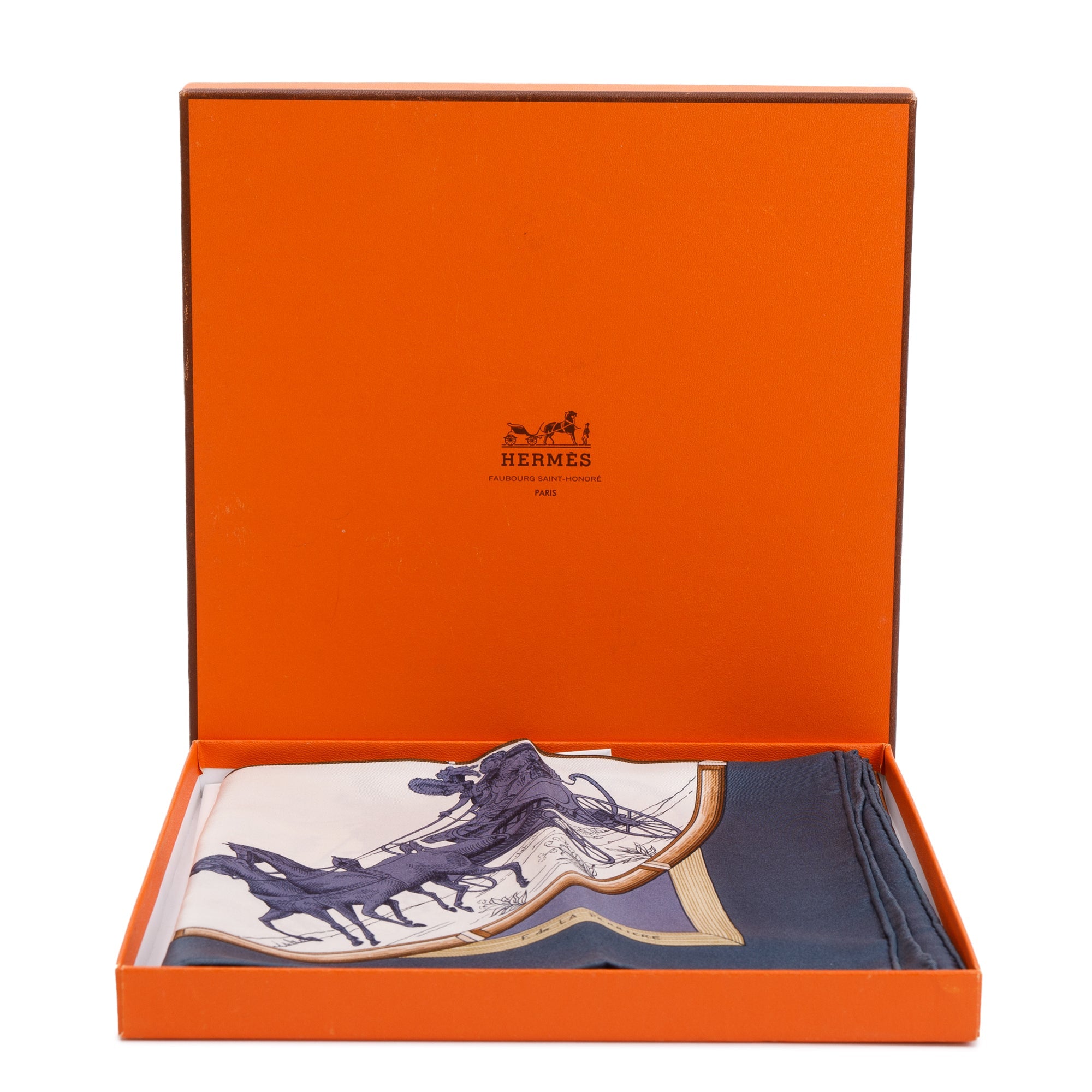 Hermes 'Voltures de Dames' Multicolour Silk Scarf 90 w/ Box