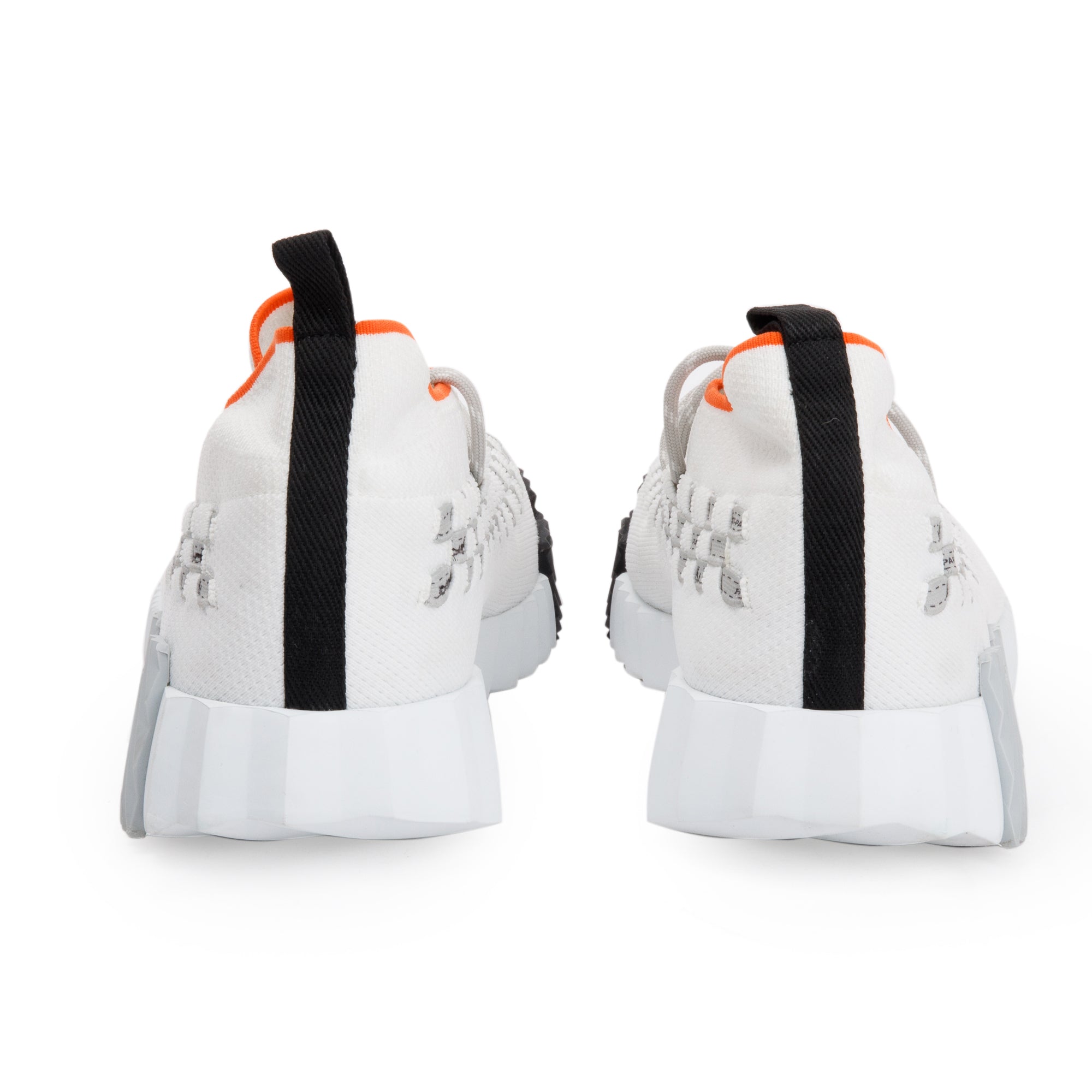 Hermes White Knit Bolduc Flex Slip-On Sneakers, Size 42