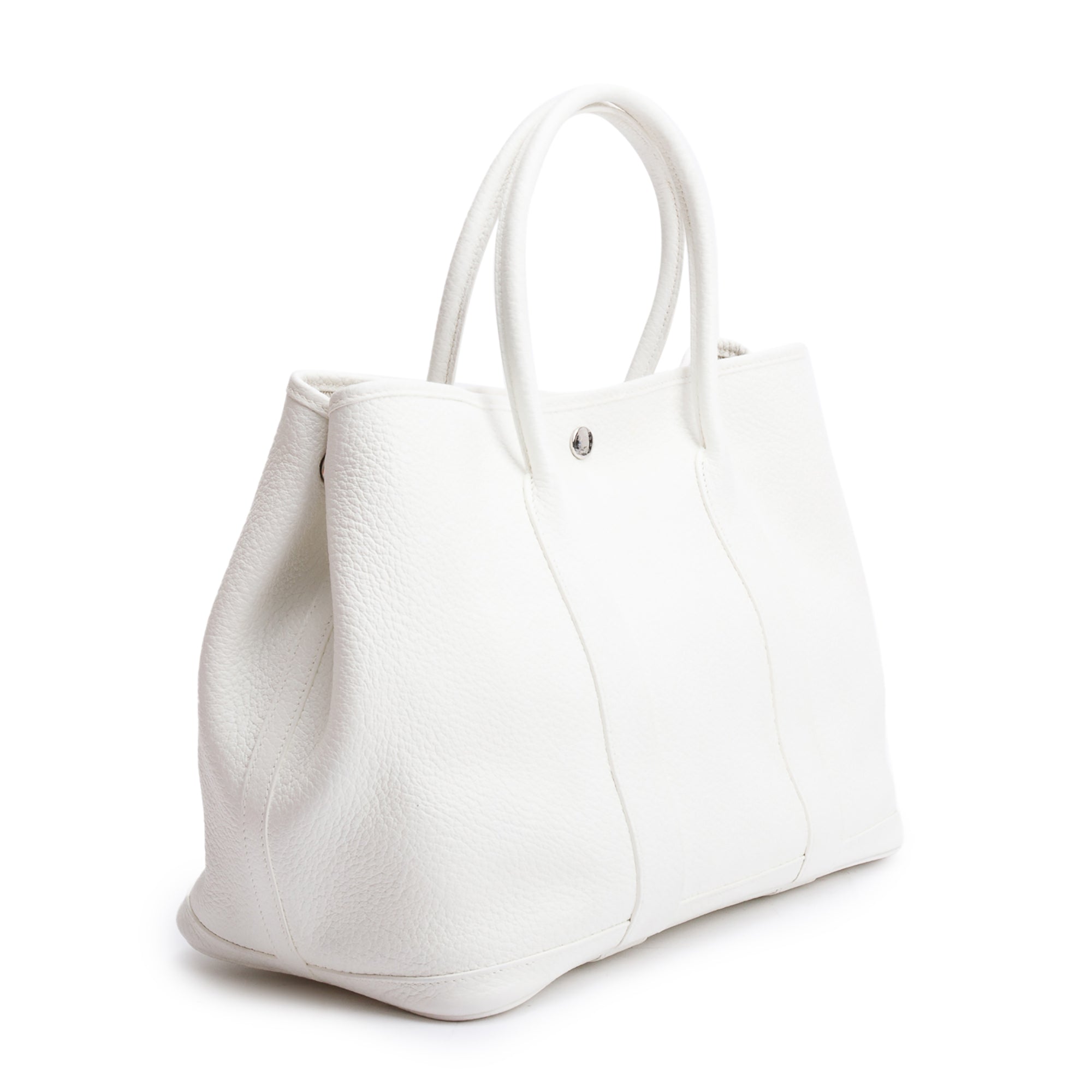 Hermes White Negonda Leather Garden Party 36