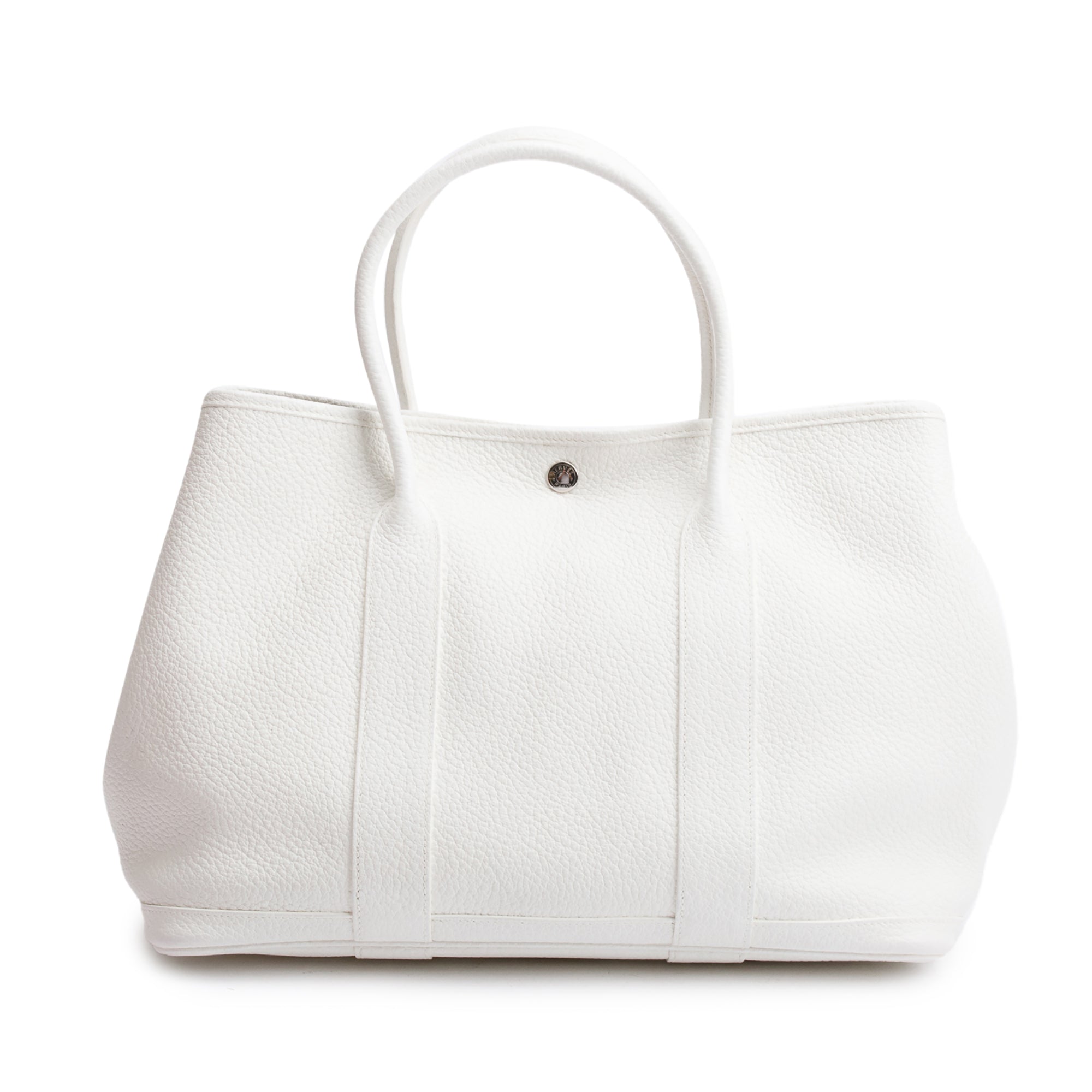 Hermes White Negonda Leather Garden Party 36