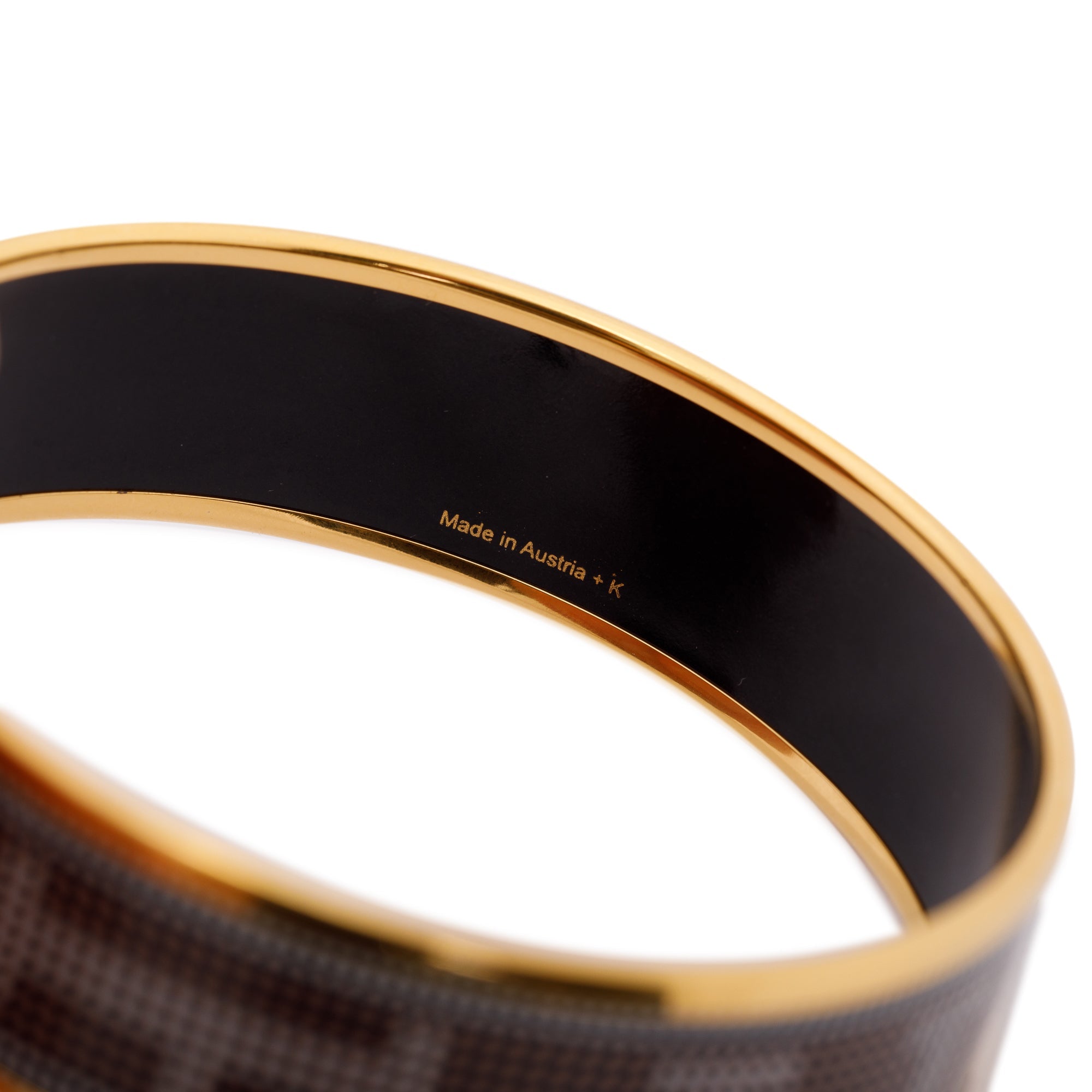Hermes Wide Enamel Bangle Bracelet