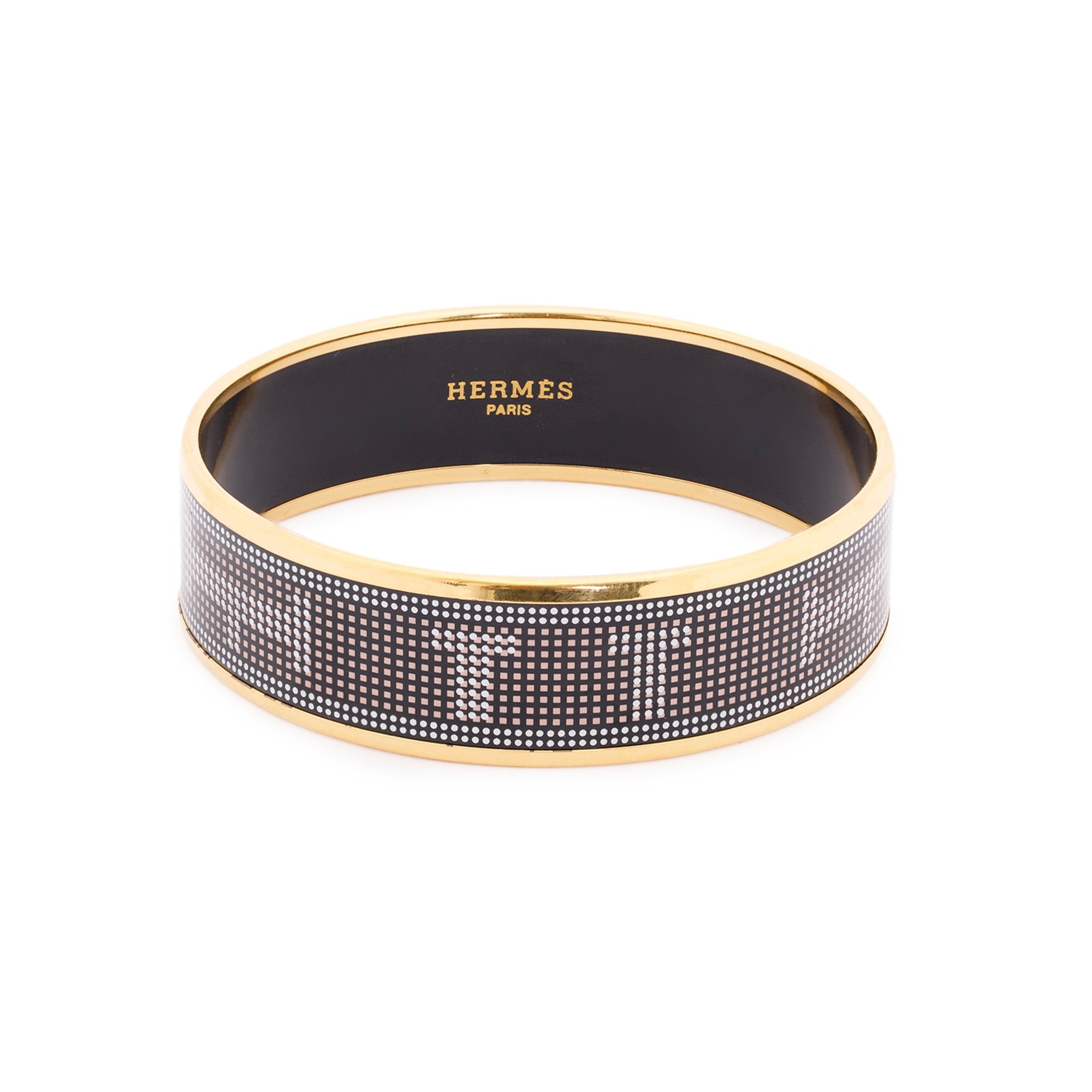 Hermes Wide Enamel Bangle Bracelet