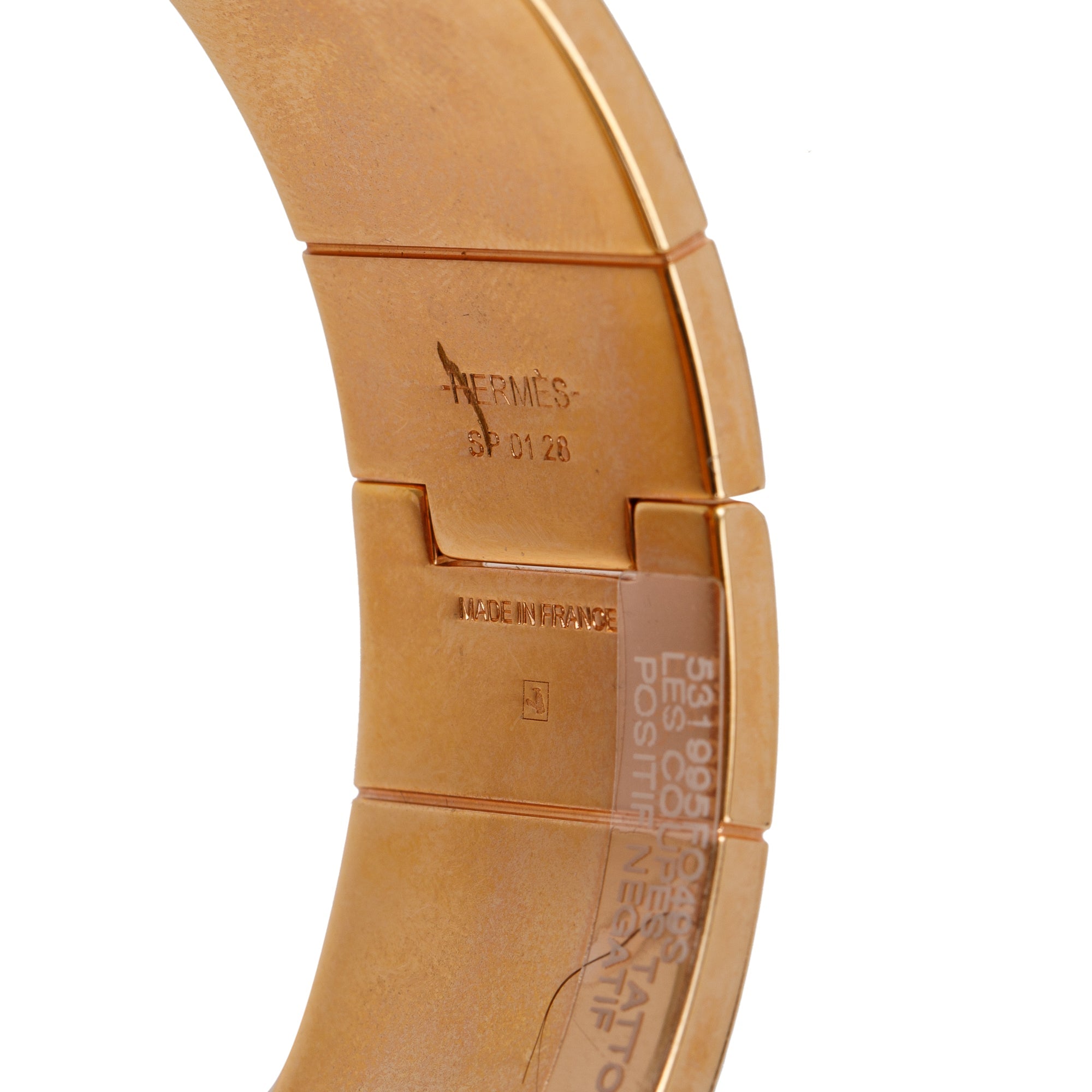 Hermes Wide Hinged Enamel Bracelet w/ Box