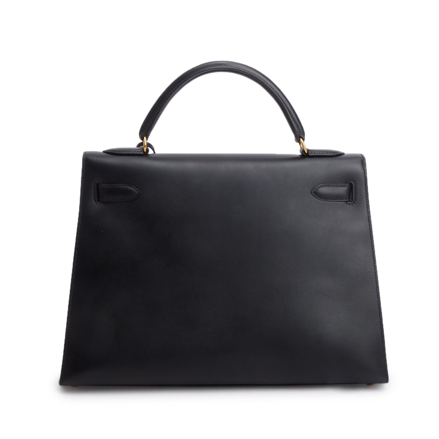 Hermes Vintage Noir Box Kelly Sellier 32 w/ Strap