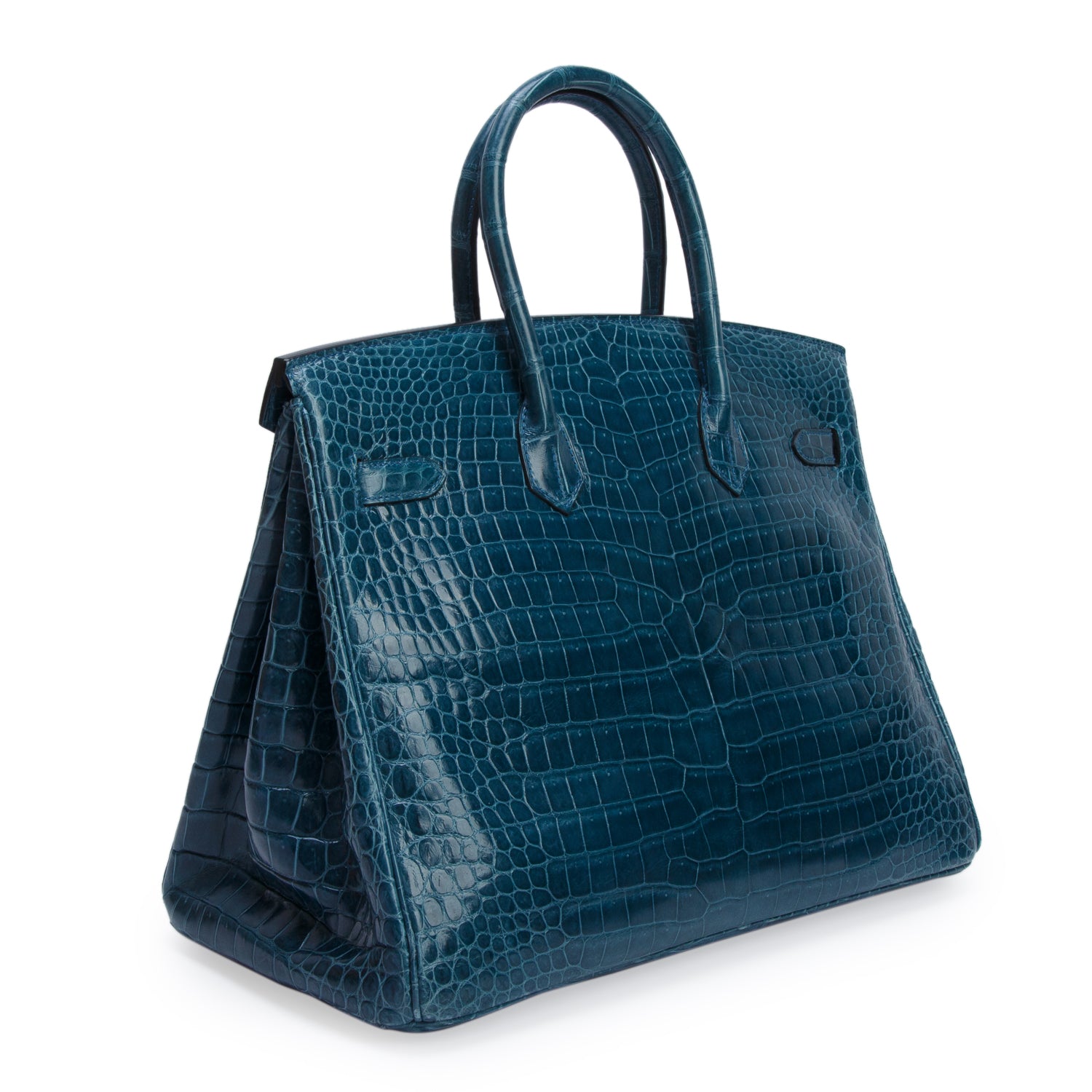 Hermes Bleu Izmir Porosus Crocodile Birkin 35