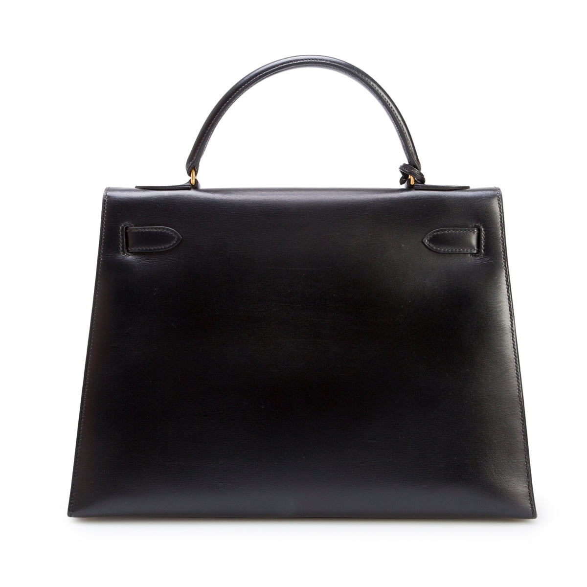 Hermes Vintage Noir Box Kelly Sellier 32 w/ Strap & Box
