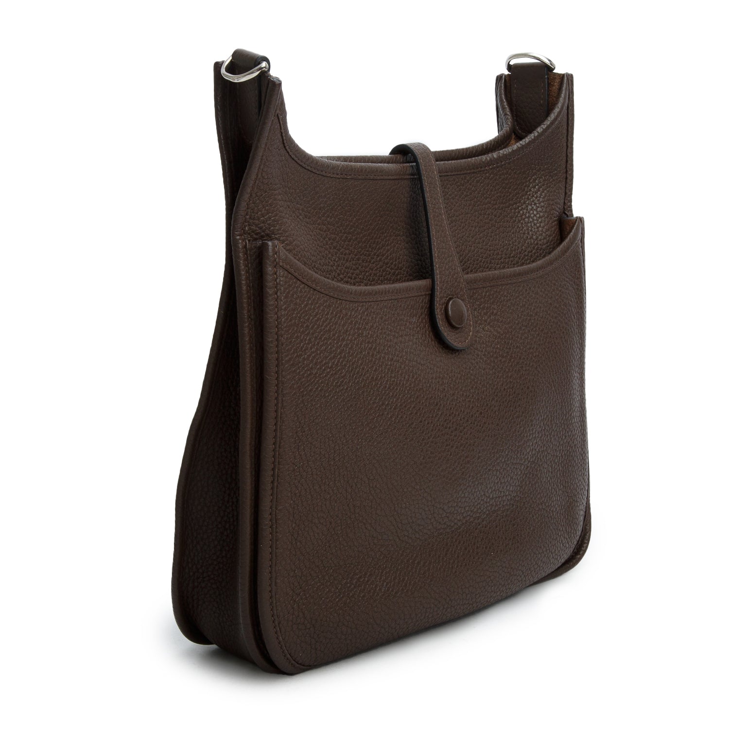 Hermes Chocolate Taurillon Clemence Evelyne III 29 Bag
