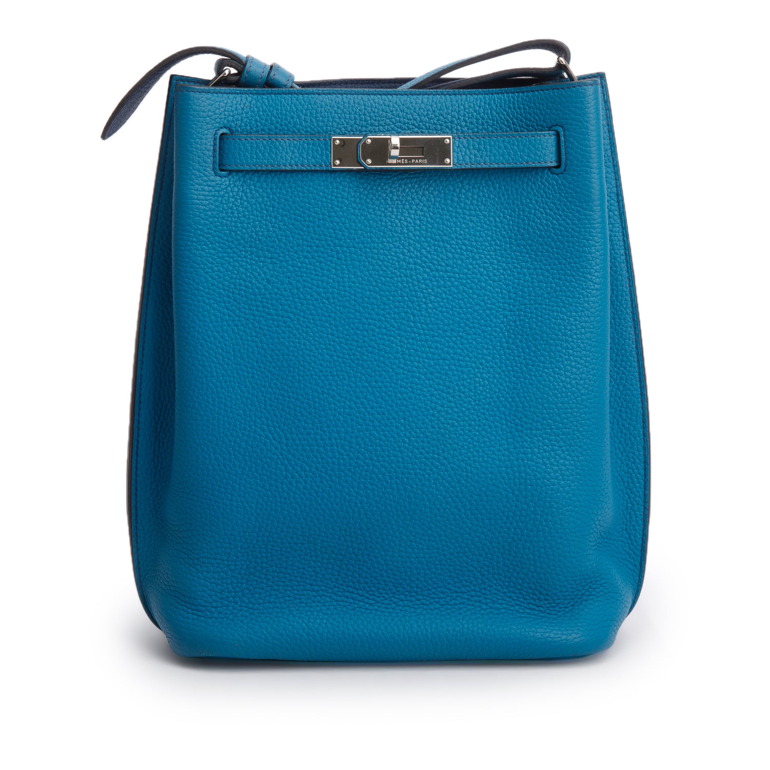 Hermes Bleu Izmir Togo Leather So Kelly 22 Bag