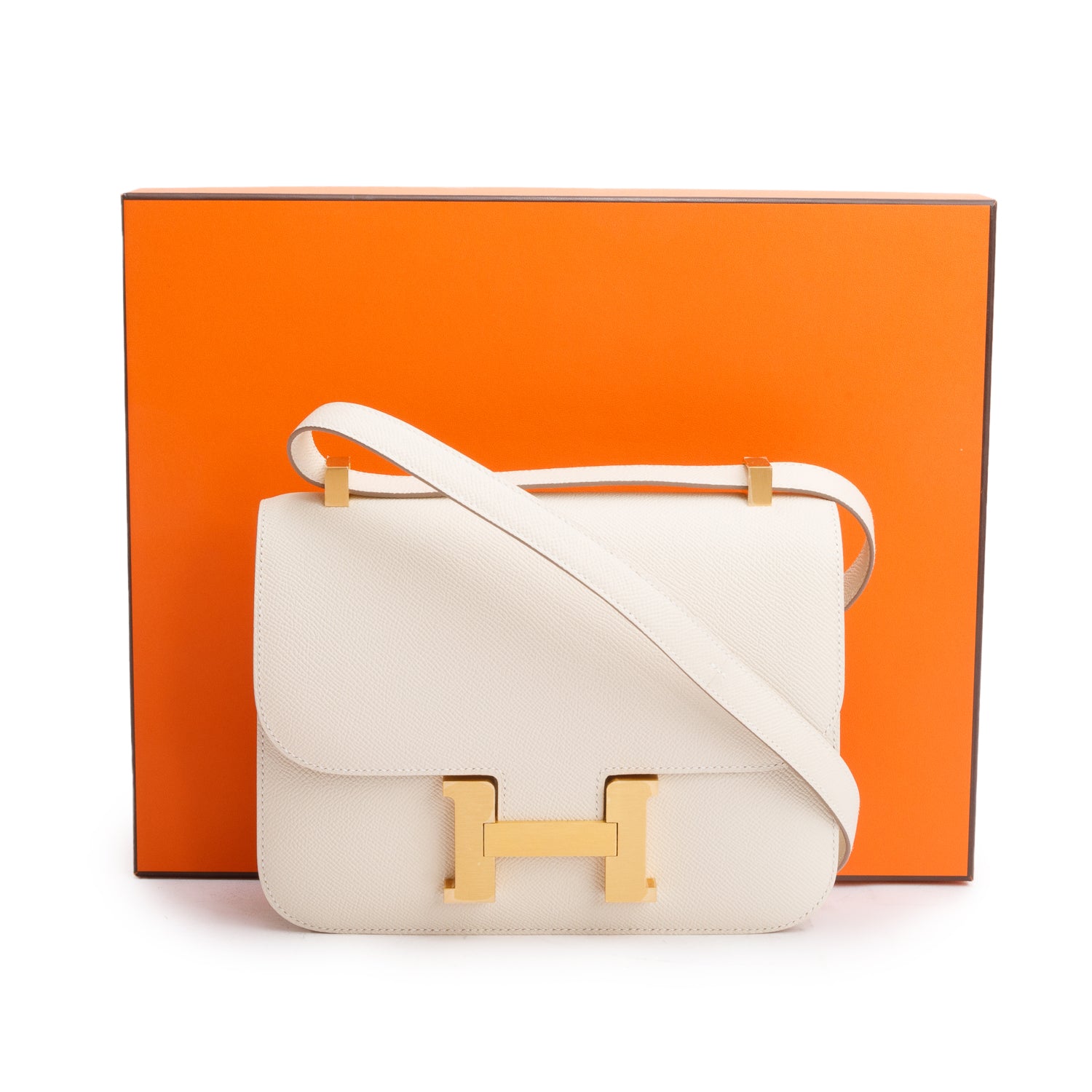 Hermes 2025 Craie Epsom Leather Constance 24 w/ Box & Receipt