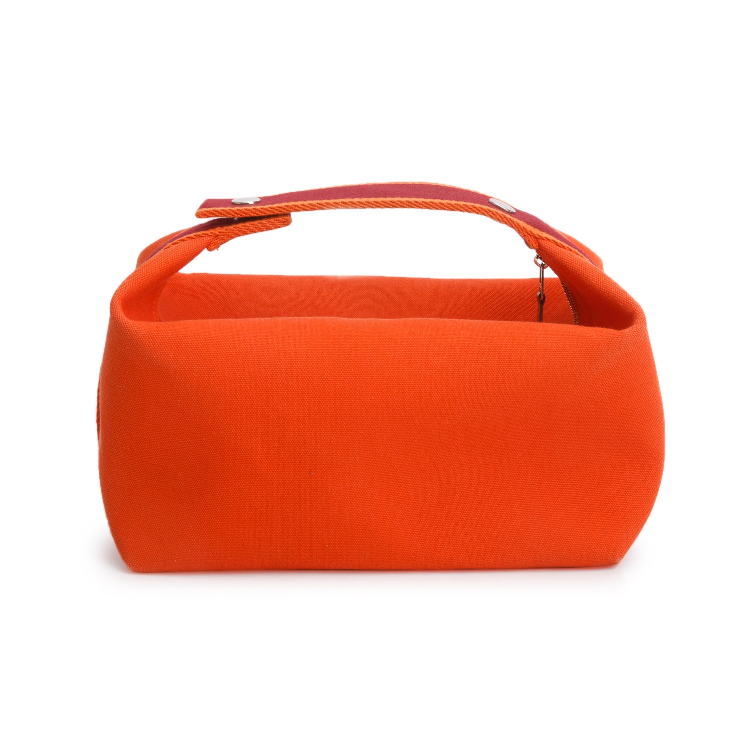 Hermes Orange Feu Canvas Large Bride-A-Brac Pouch
