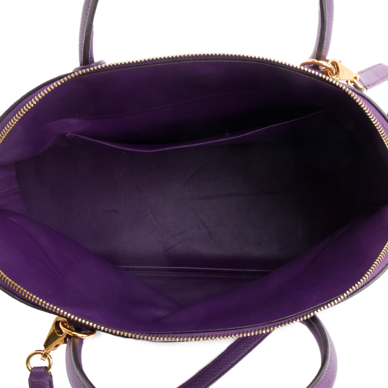 Hermes Ultraviolet Clemence Leather Bolide 35 w/ Strap