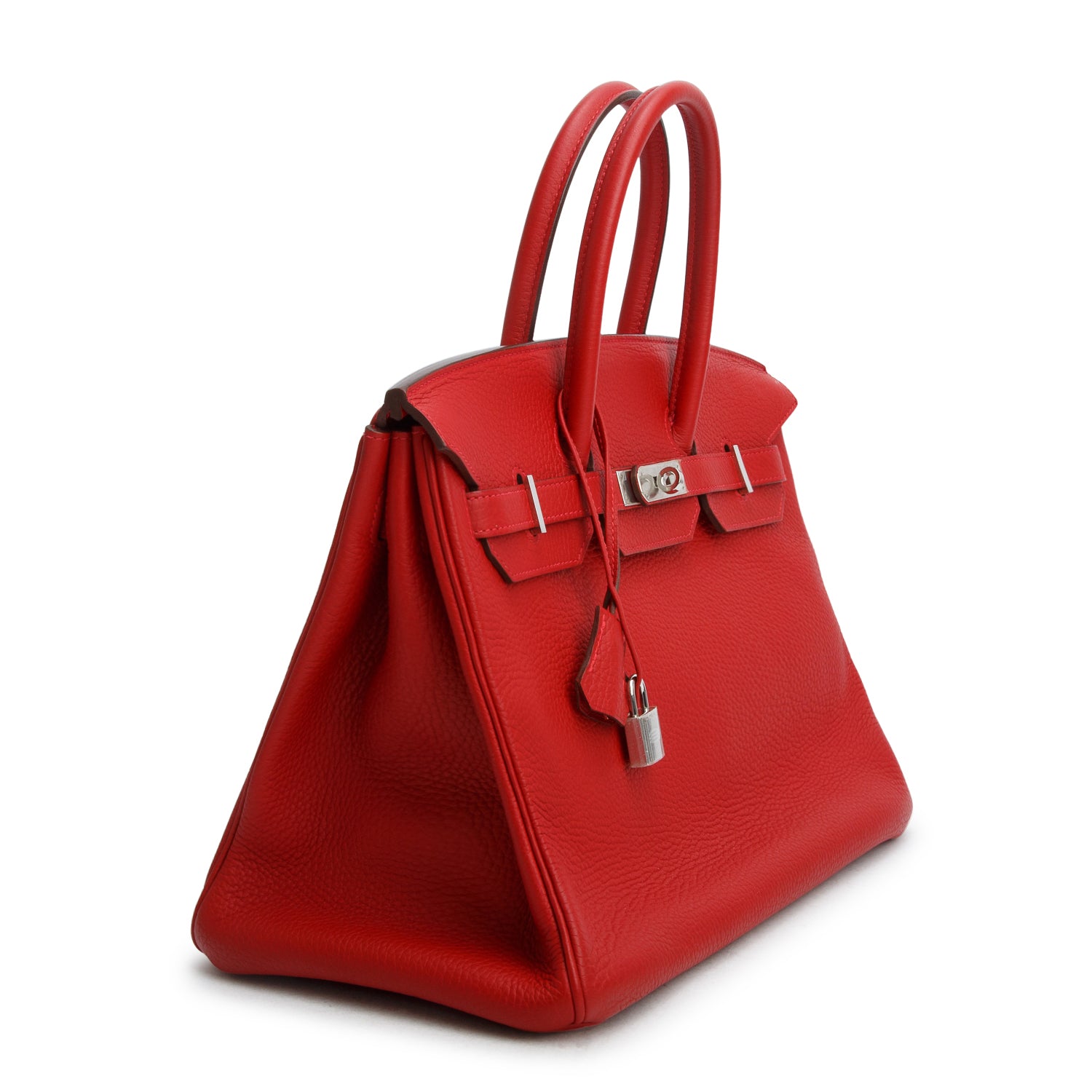 Hermes Rouge Casaque Taurillon Clemence Birkin 35
