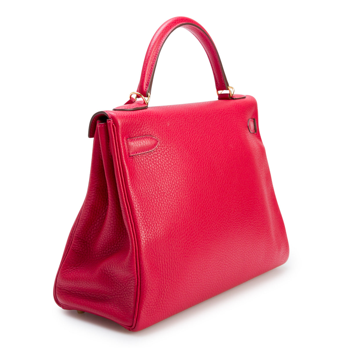 Hermes Red Taurillon Clemence Kelly II Retourne 32 w/ Strap