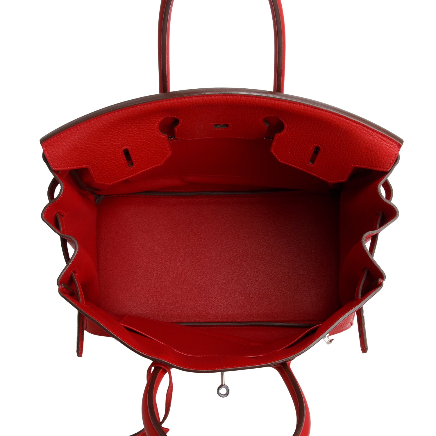 Hermes Rouge Casaque Taurillon Clemence Birkin 35