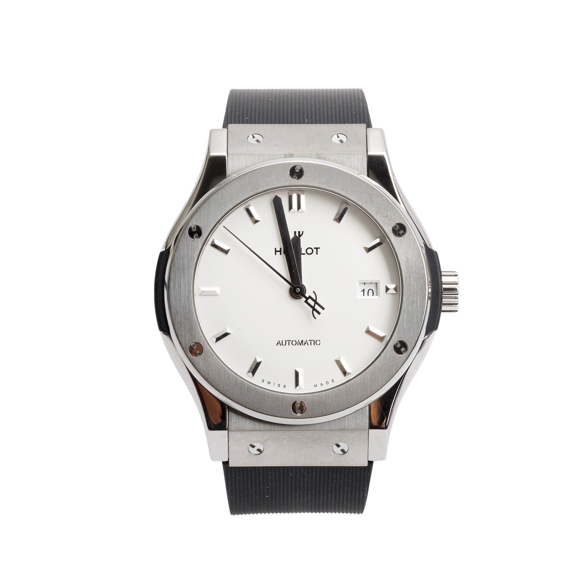 Hublot 2023 Titanium Classic Fusion 42 MM Automatic Watch White Dial w/ Box