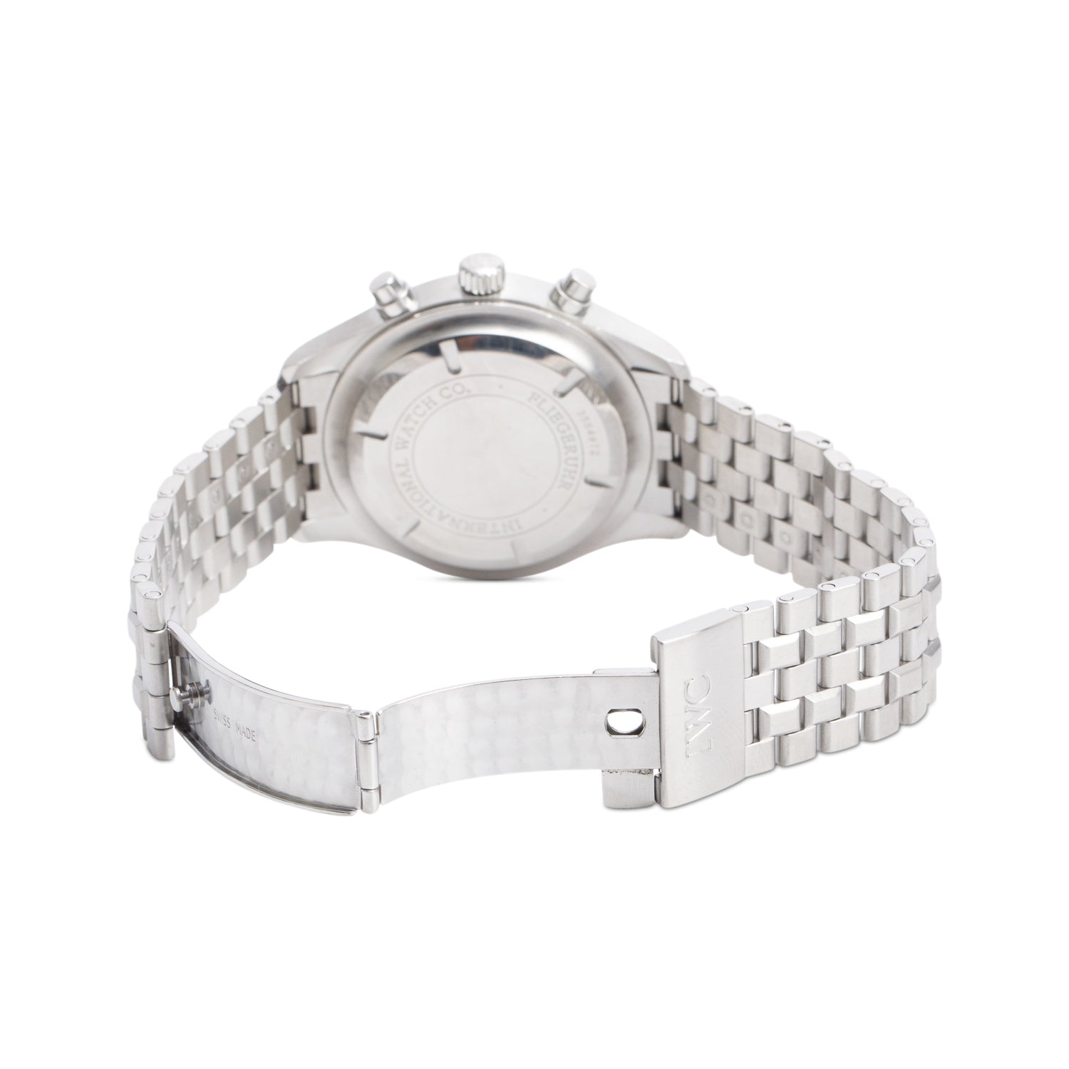 IWC Stainless Steel Classic Pilot Chronograph 42 MM Automatic Watch Black Dial IW371704