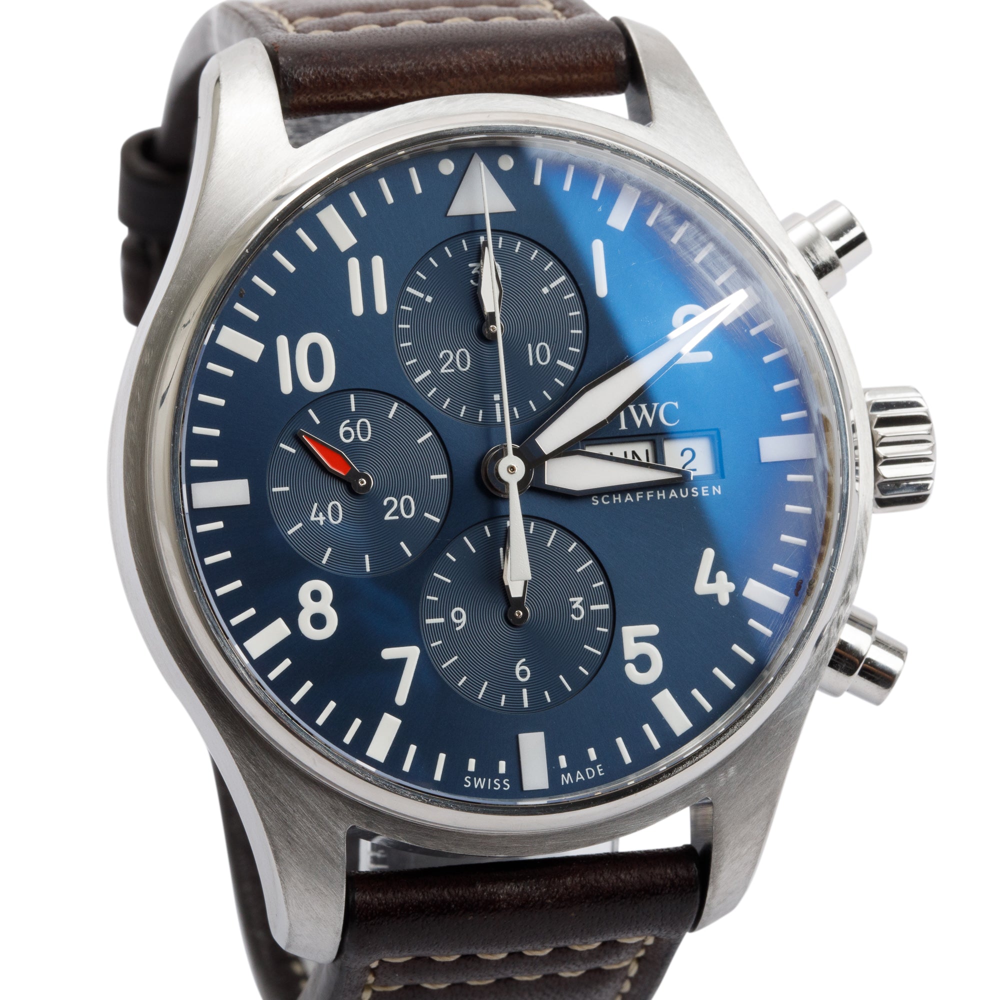 IWC Stainless Steel Le Petit Prince 43 MM Pilot Chronograph Automatic Watch