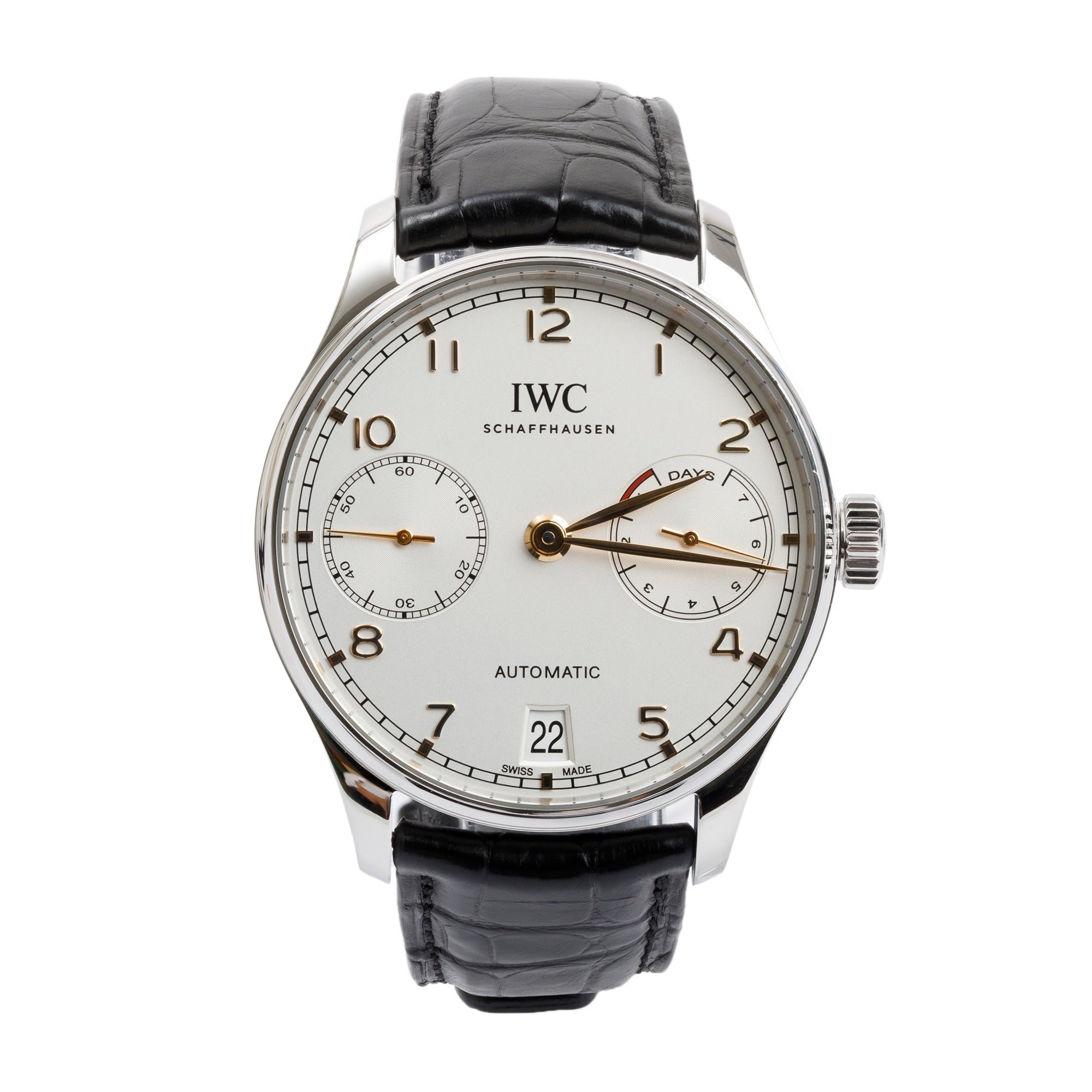 IWC Stainless Steel Portugieser 42.3 MM 7 Day Reserve Automatic Watch w/ Box & Papers