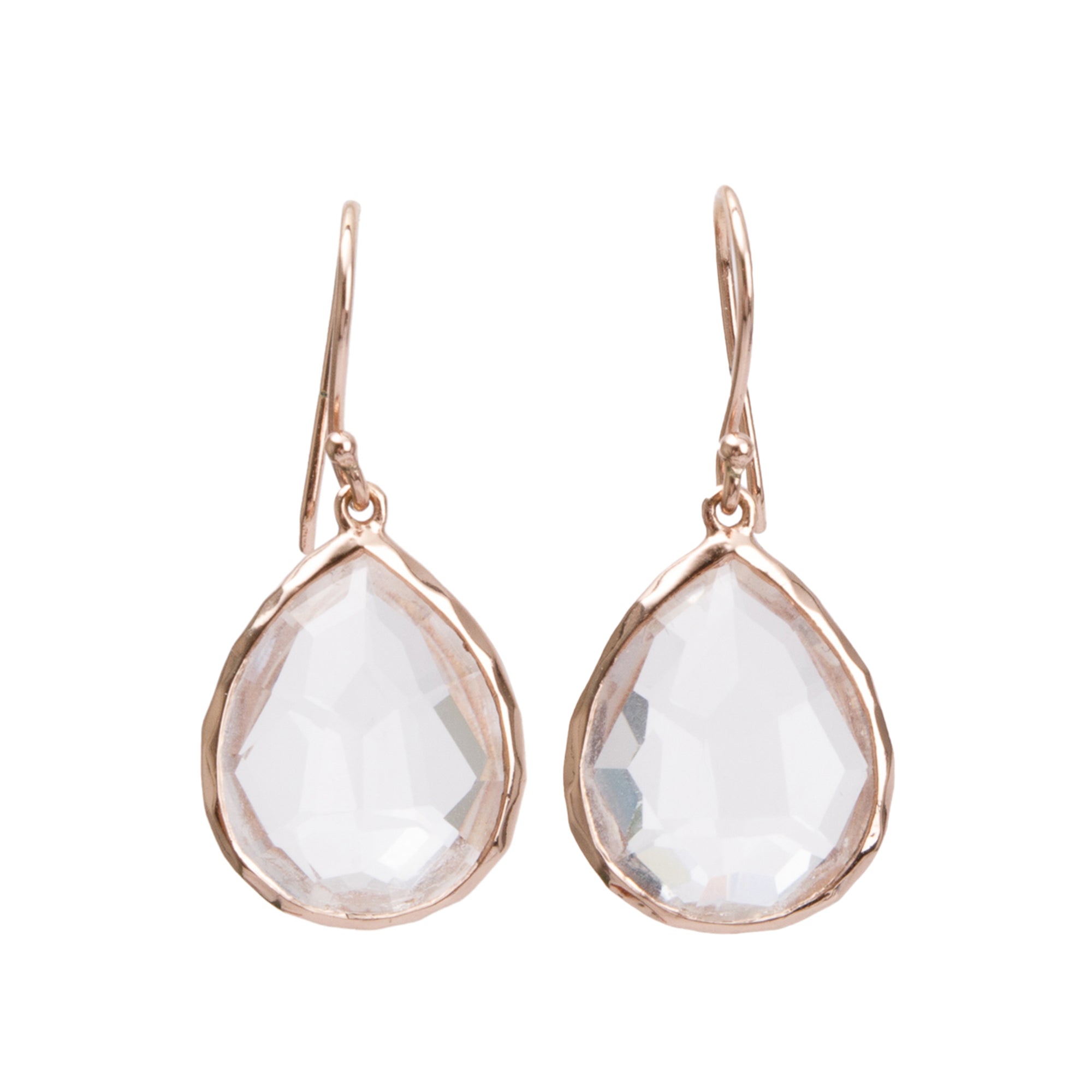 Ippolita Rose Gold Plated Sterling Silver Quartz Rock Candy Small Drop Earrings