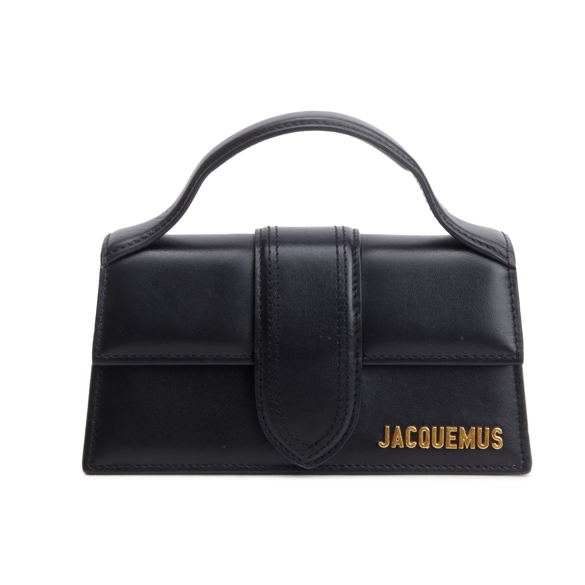 Jacquemus Black Leather Le Bambino Bag w/ Strap