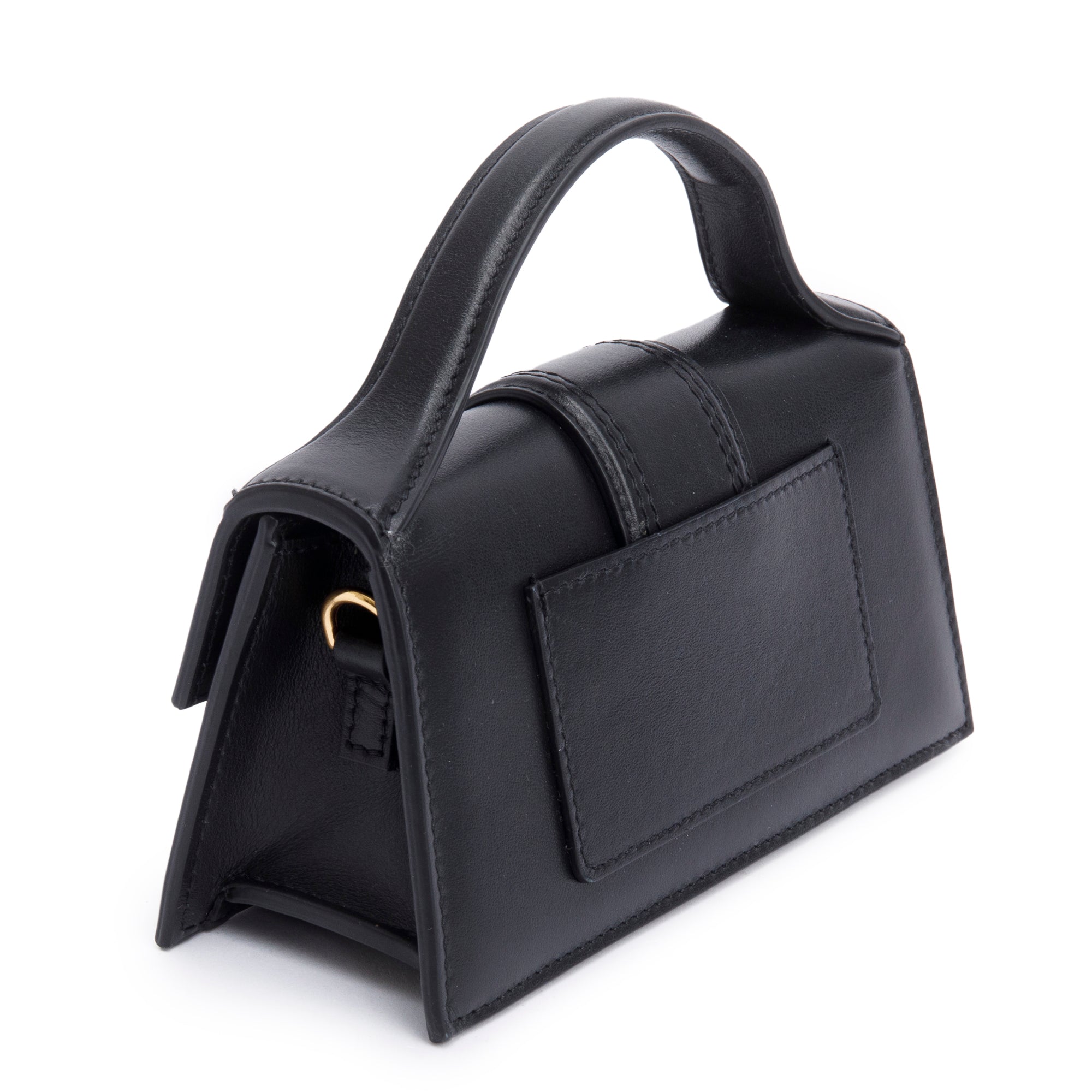 Jacquemus Black Leather Le Bambino Bag w/ Strap