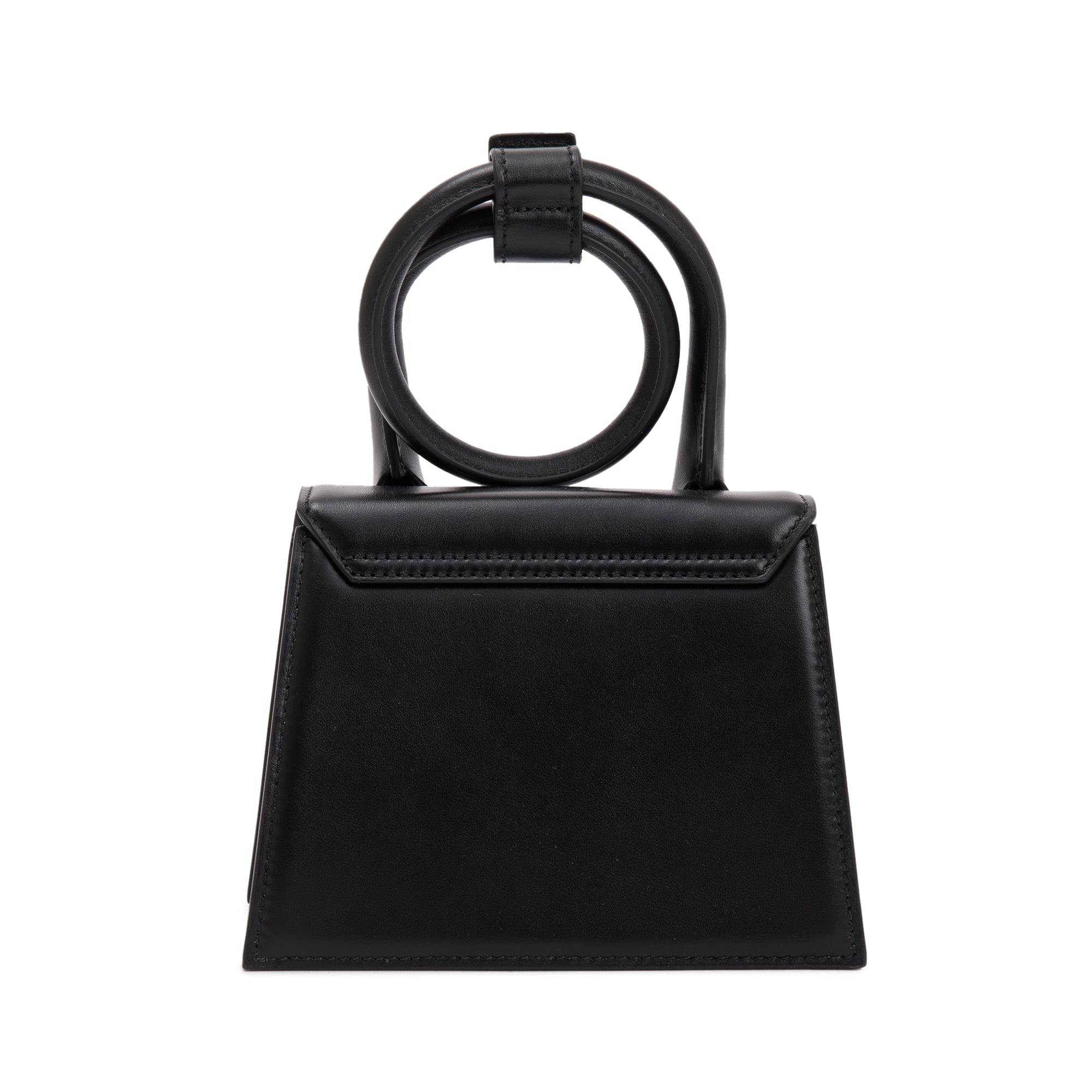 Jacquemus Black Leather Le Chiquito Noeud Bag w/ Strap