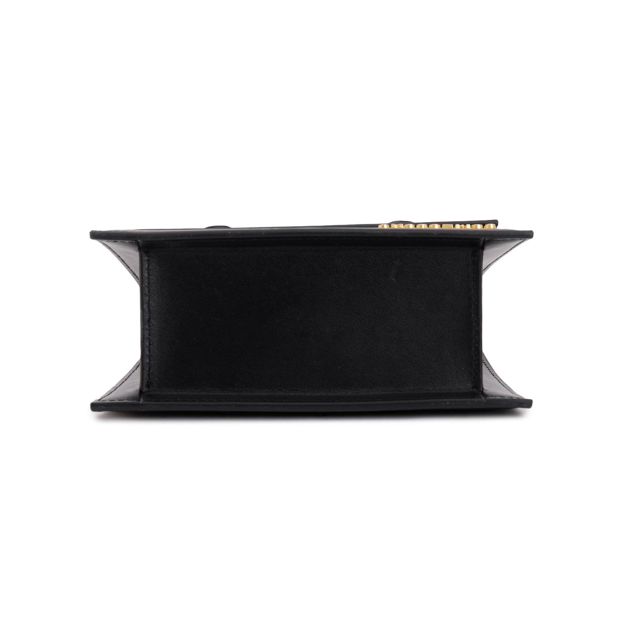 Jacquemus Black Leather Le Chiquito Noeud Bag w/ Strap