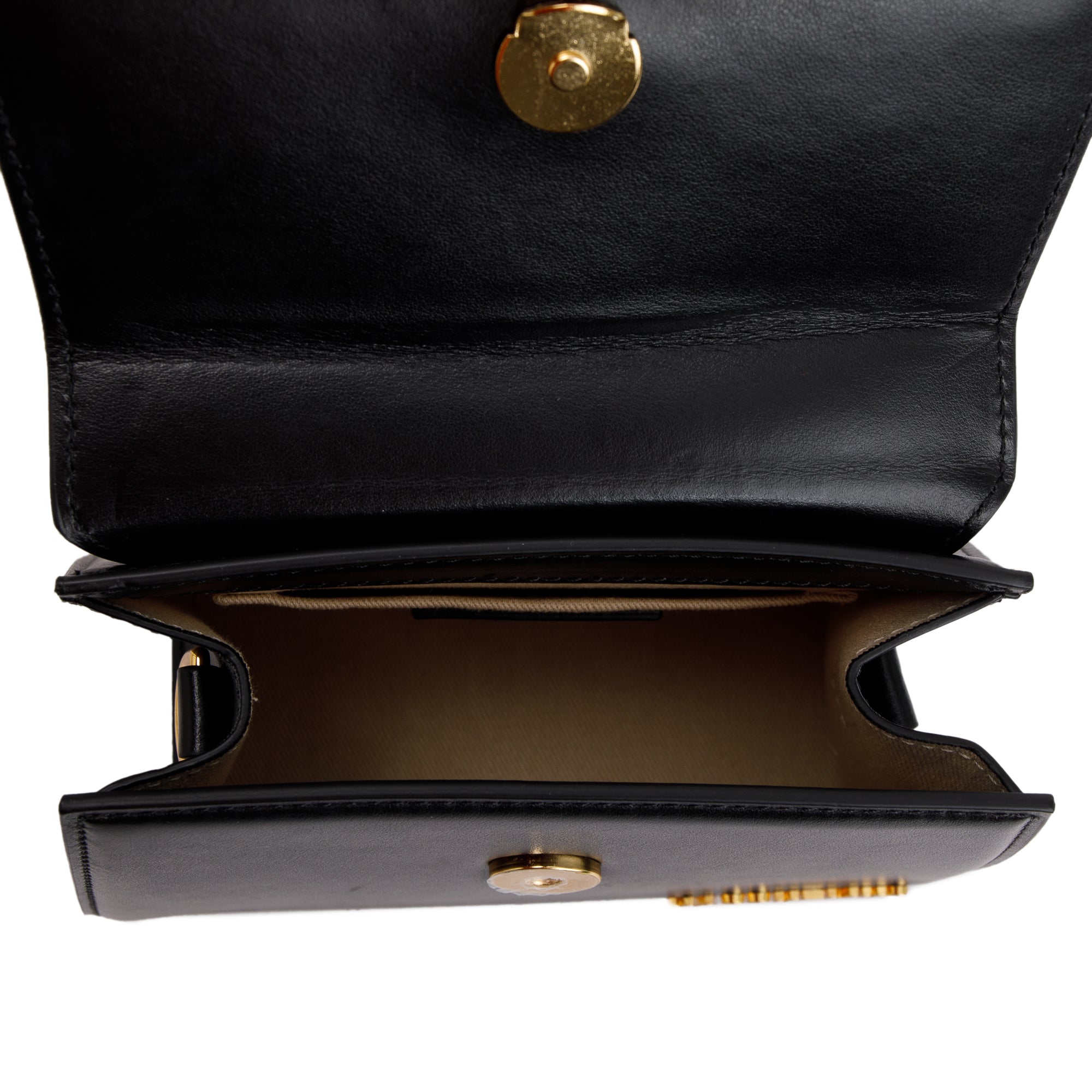 Jacquemus Black Leather Le Chiquito Noeud Bag w/ Strap
